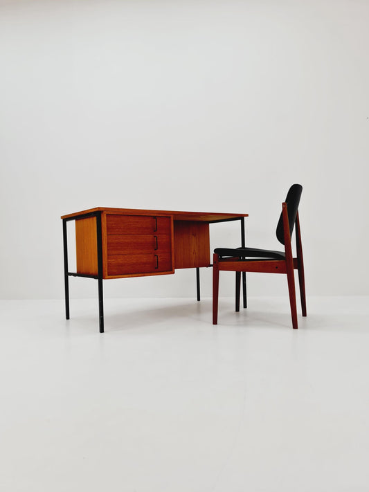 Mid century vintage desk German desk by Günther Renkel for Rego Möbel , 1950s