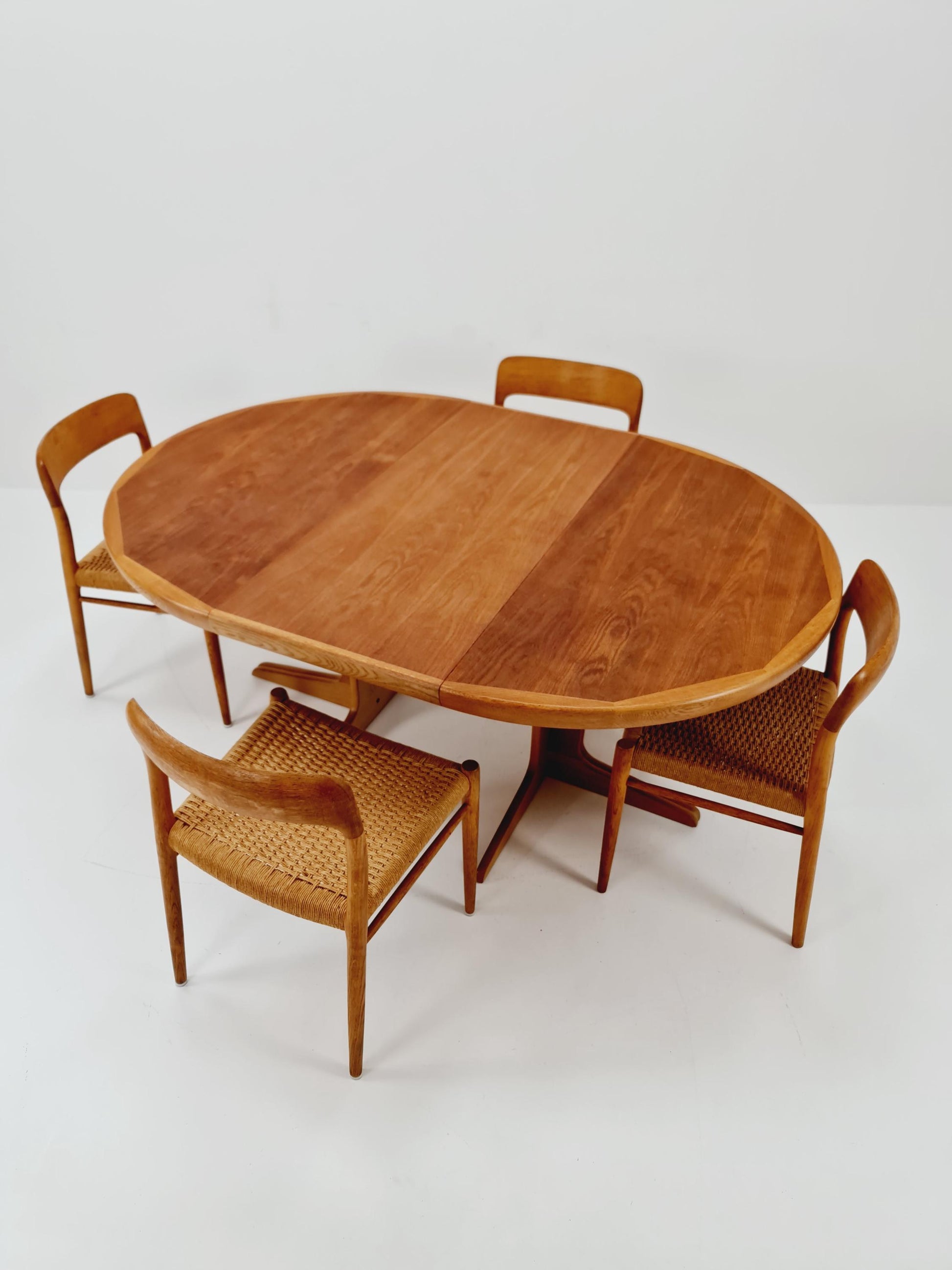 Mid century extendable Danish Modern Oak dining table by Niels Otto Möller for V,Spotrup , 1960s