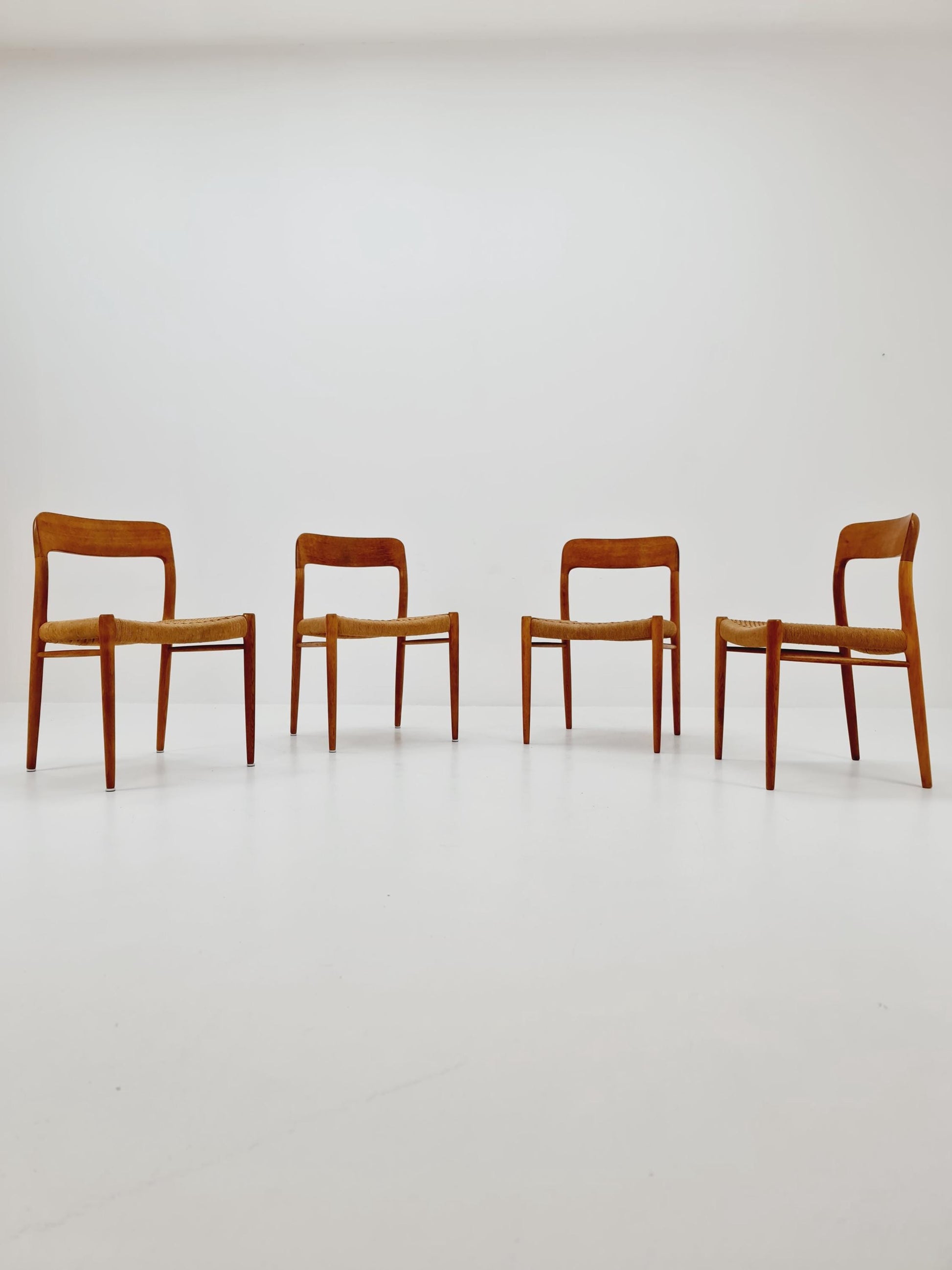 MidCentury Danish Oak Dining Chairs Niels O.Moller, 1960s, set of 4