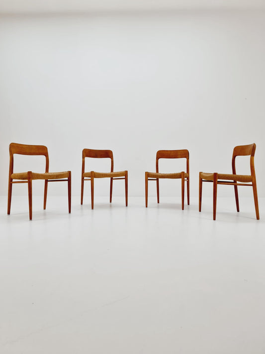 MidCentury Danish Oak Dining Chairs Niels O.Moller, 1960s, set of 4