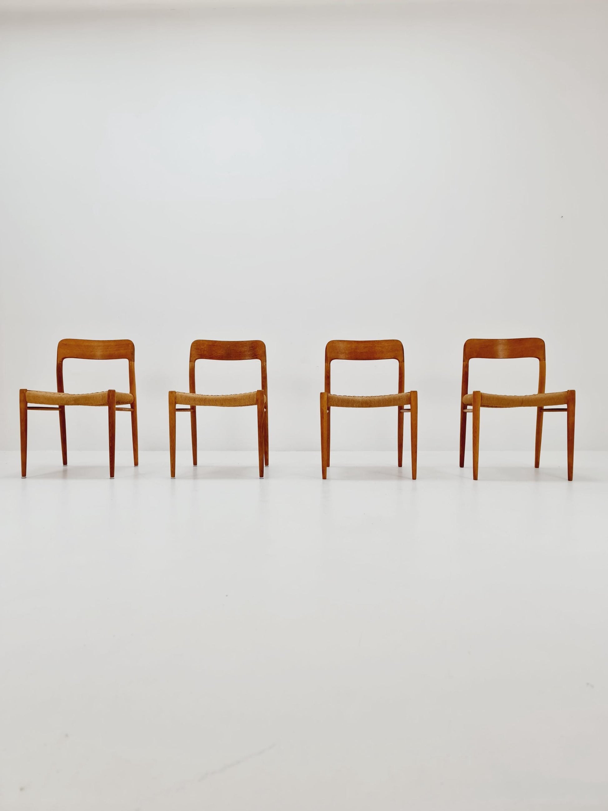 MidCentury Danish Oak Dining Chairs Niels O.Moller, 1960s, set of 4