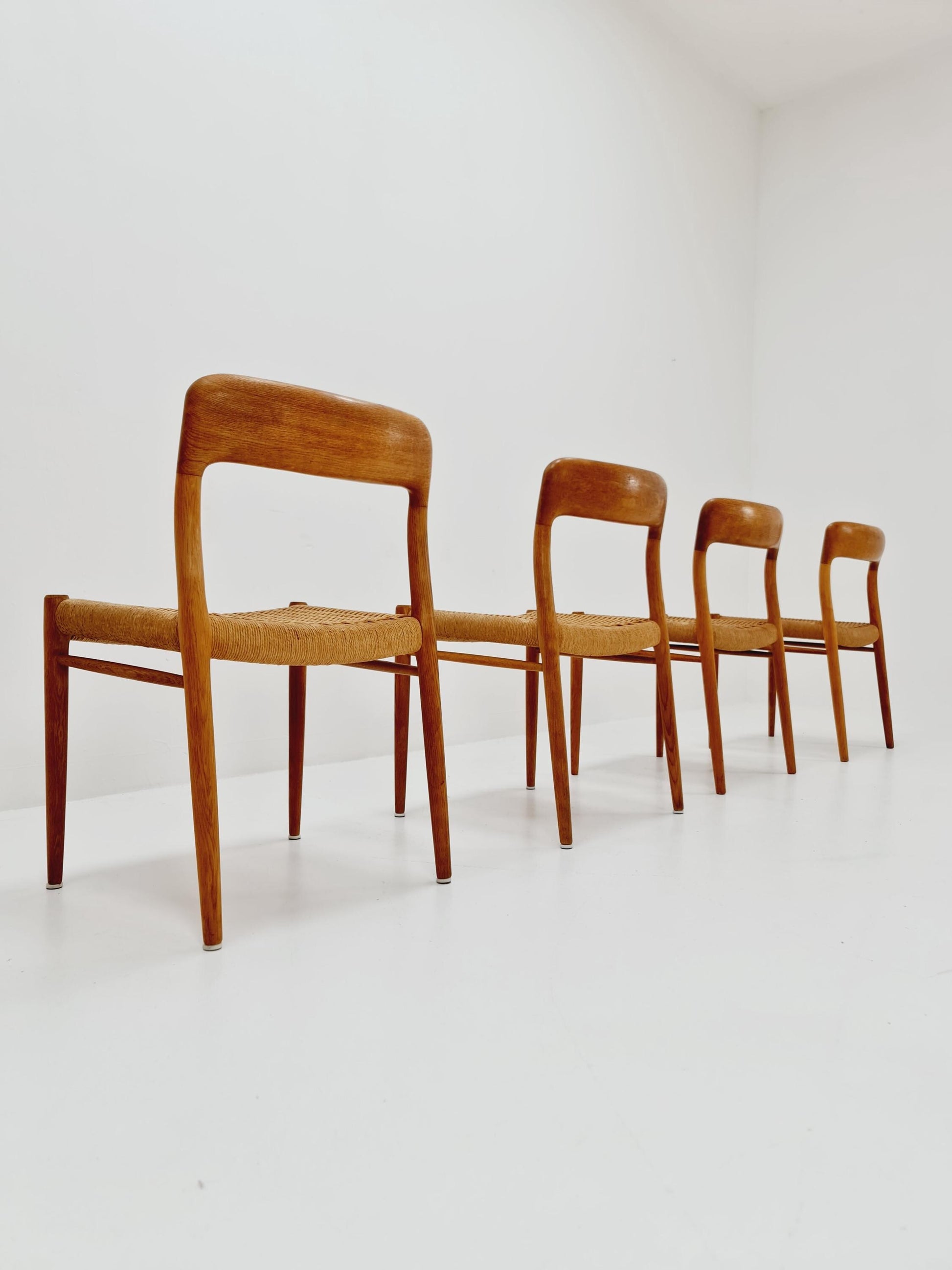 MidCentury Danish Oak Dining Chairs Niels O.Moller, 1960s, set of 4