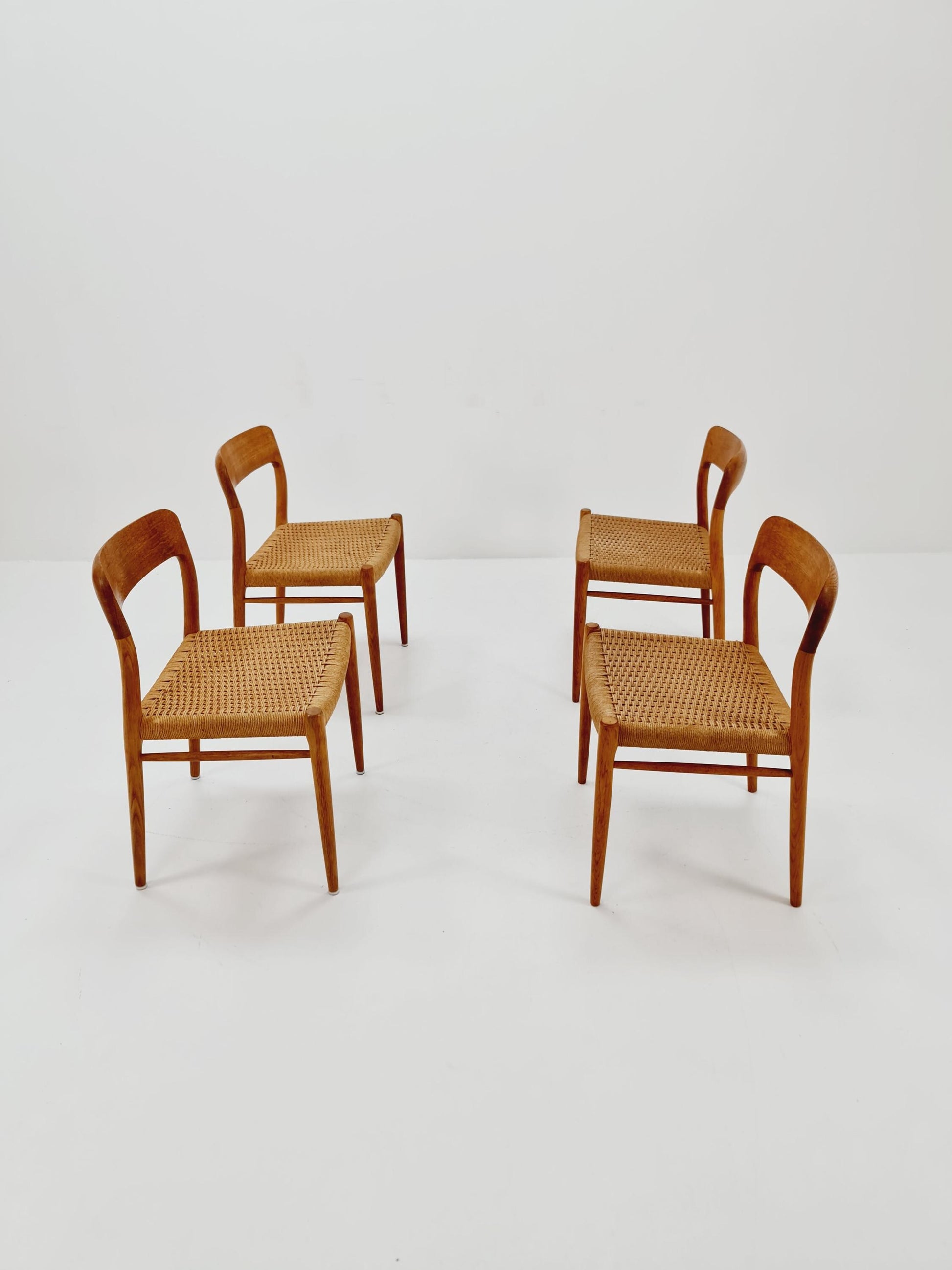 MidCentury Danish Oak Dining Chairs Niels O.Moller, 1960s, set of 4