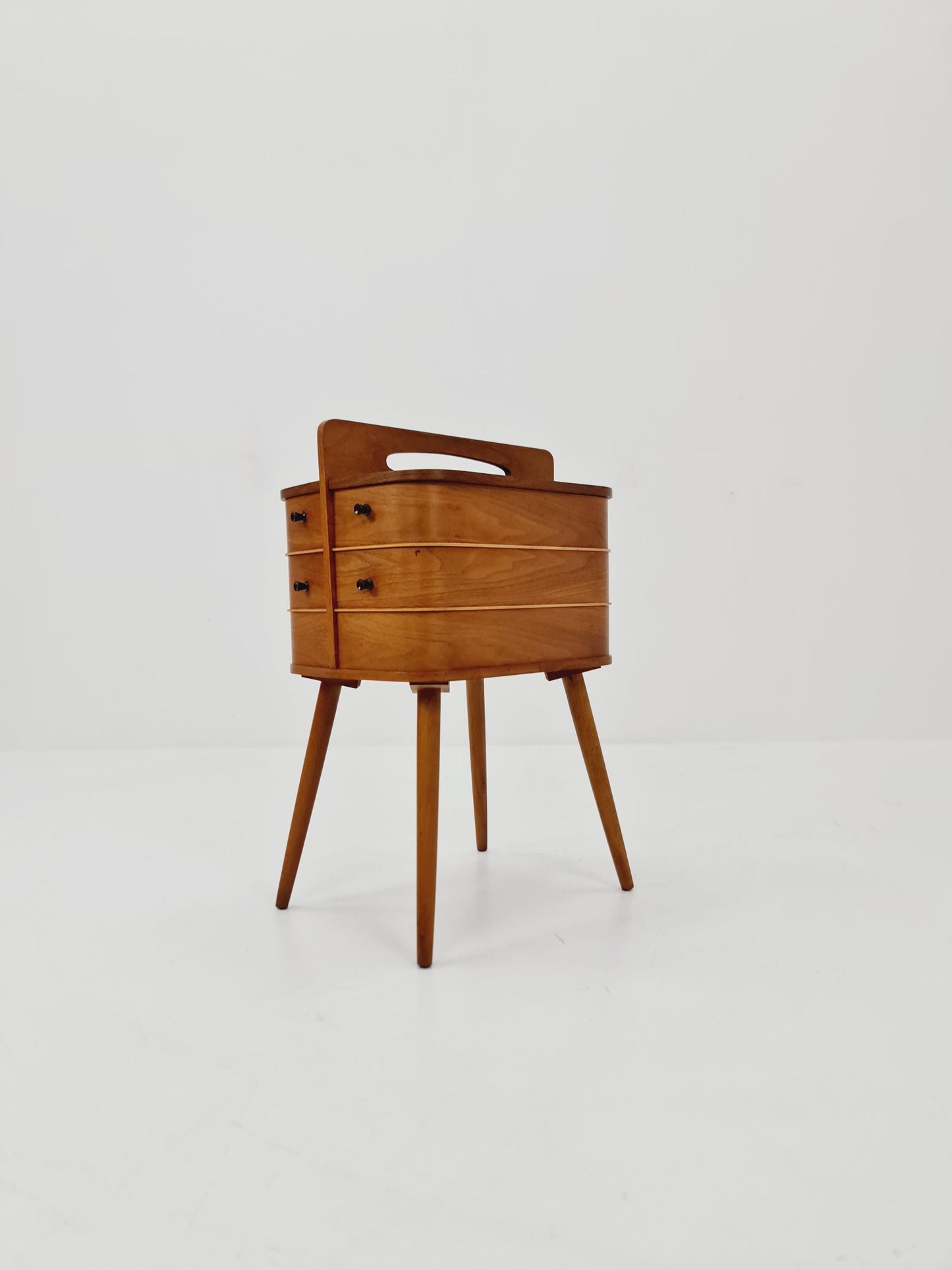 Vintage teak sweing table/ side table cabinet, 1960s