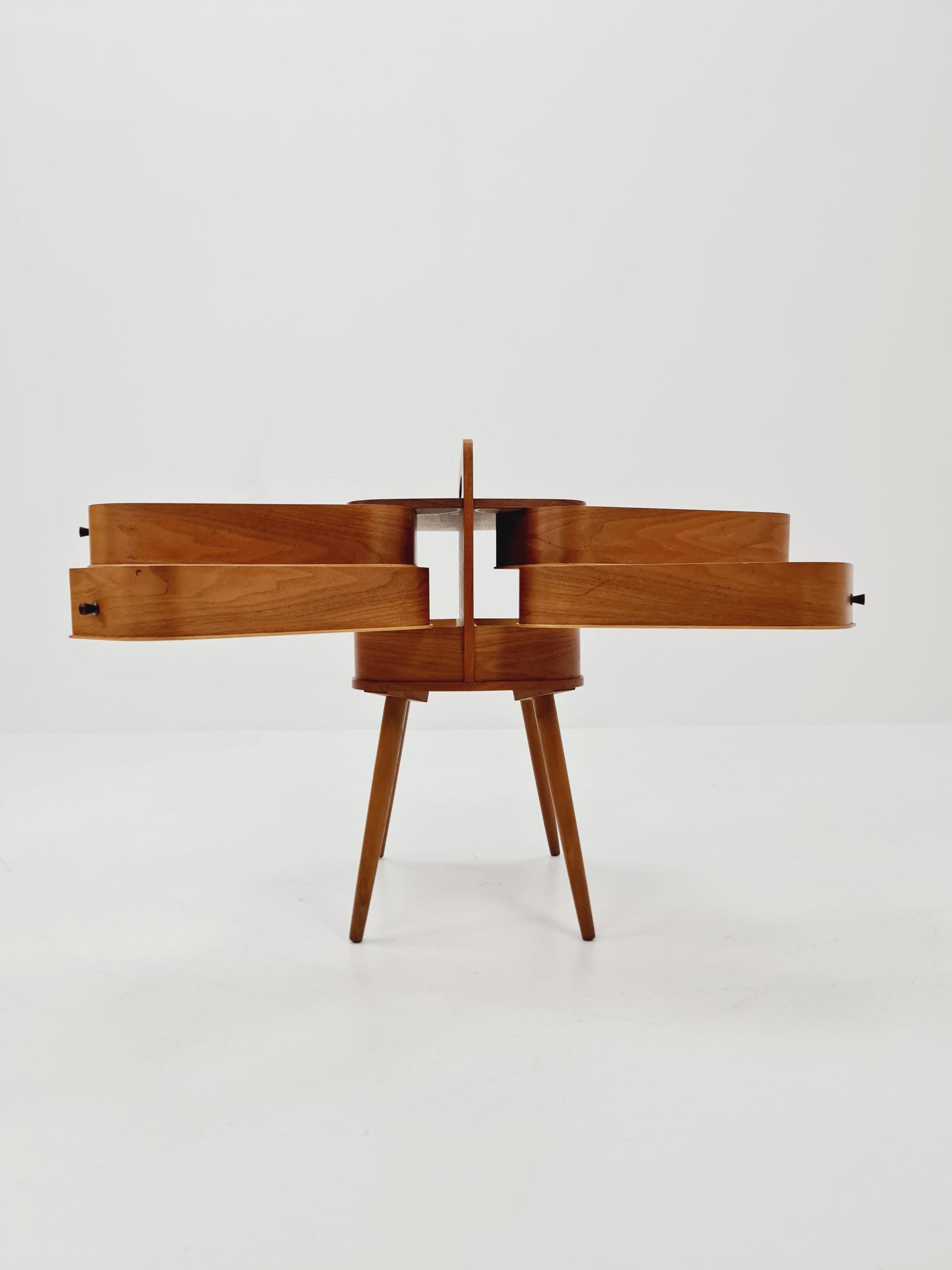 Vintage teak sweing table/ side table cabinet, 1960s