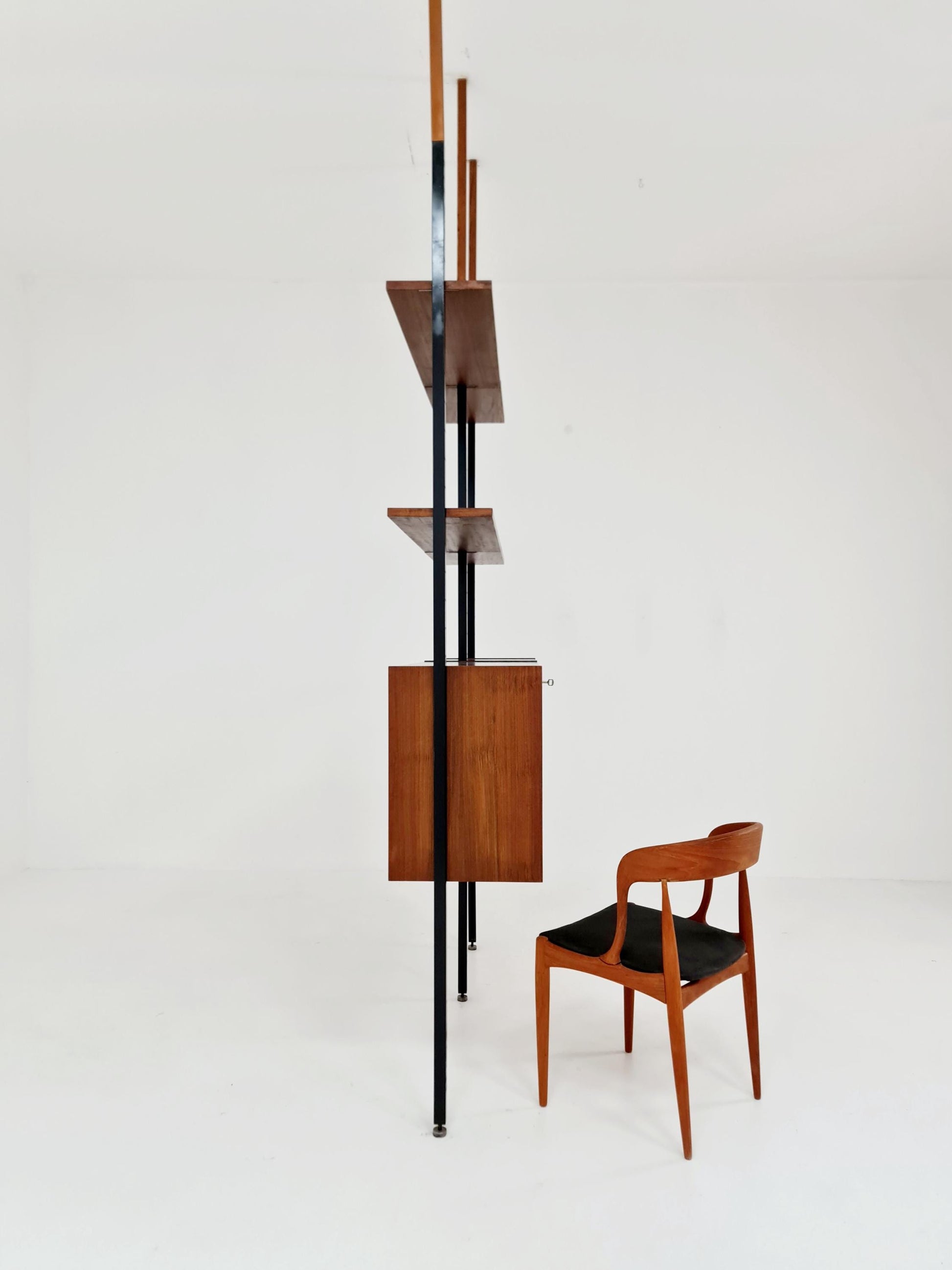 Danish teak room divider modular vintage library bookcase shelf-system , 1960s