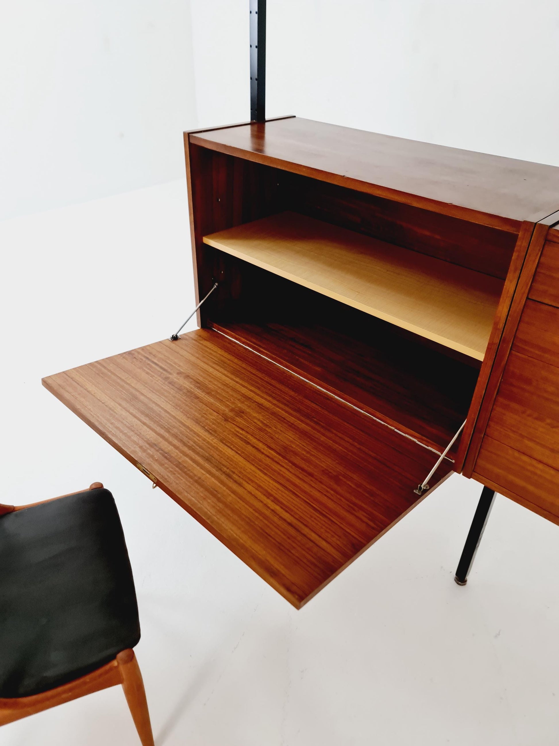 Danish teak room divider modular vintage library bookcase shelf-system , 1960s