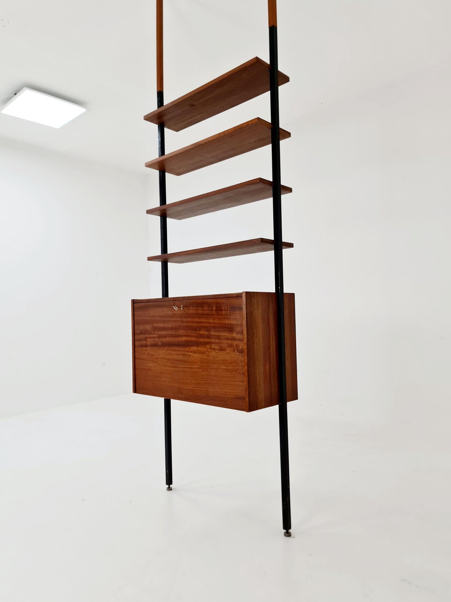 Danish teak room divider modular vintage library bookcase shelf-system , 1960s