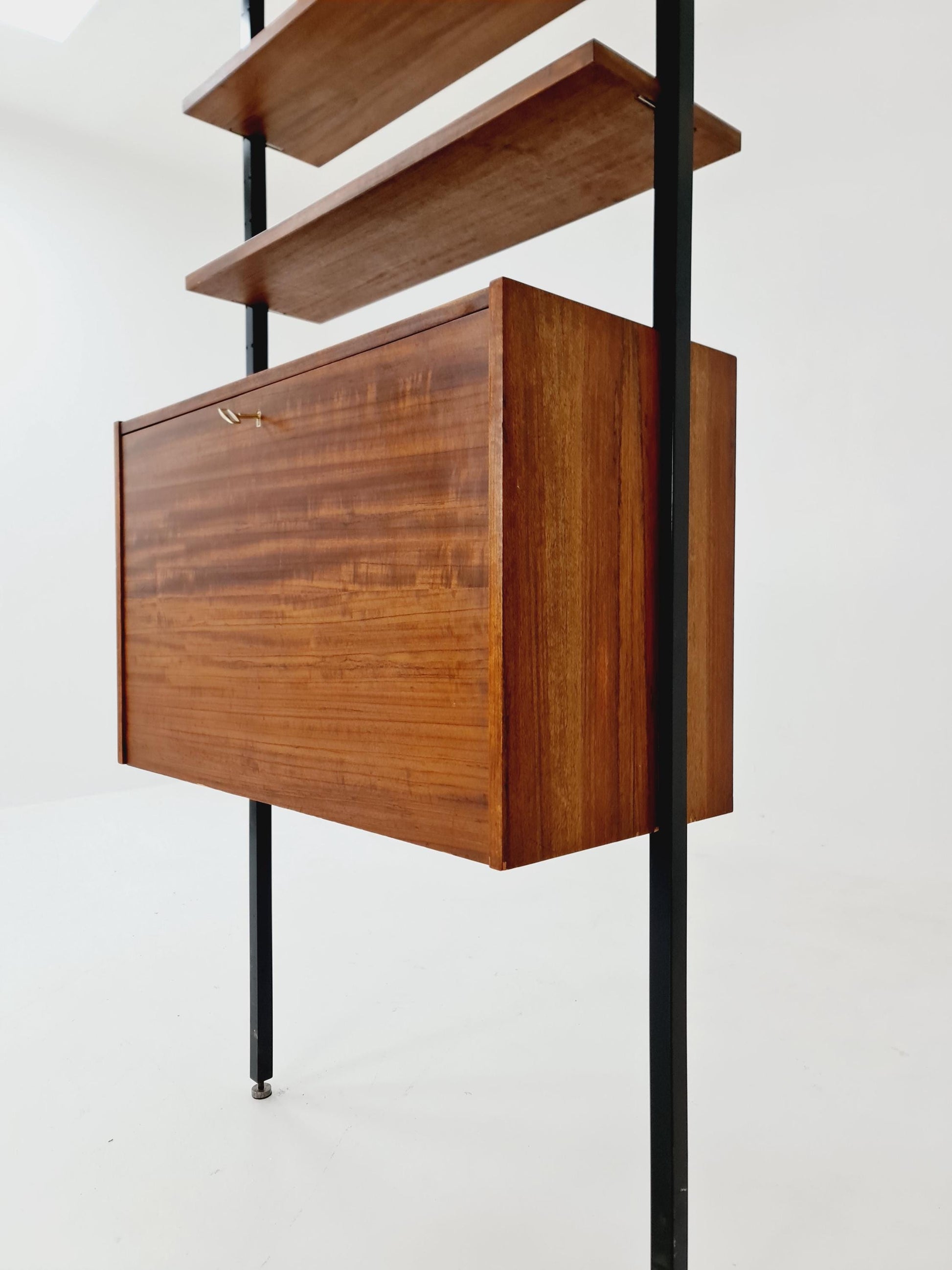 Danish teak room divider modular vintage library bookcase shelf-system , 1960s