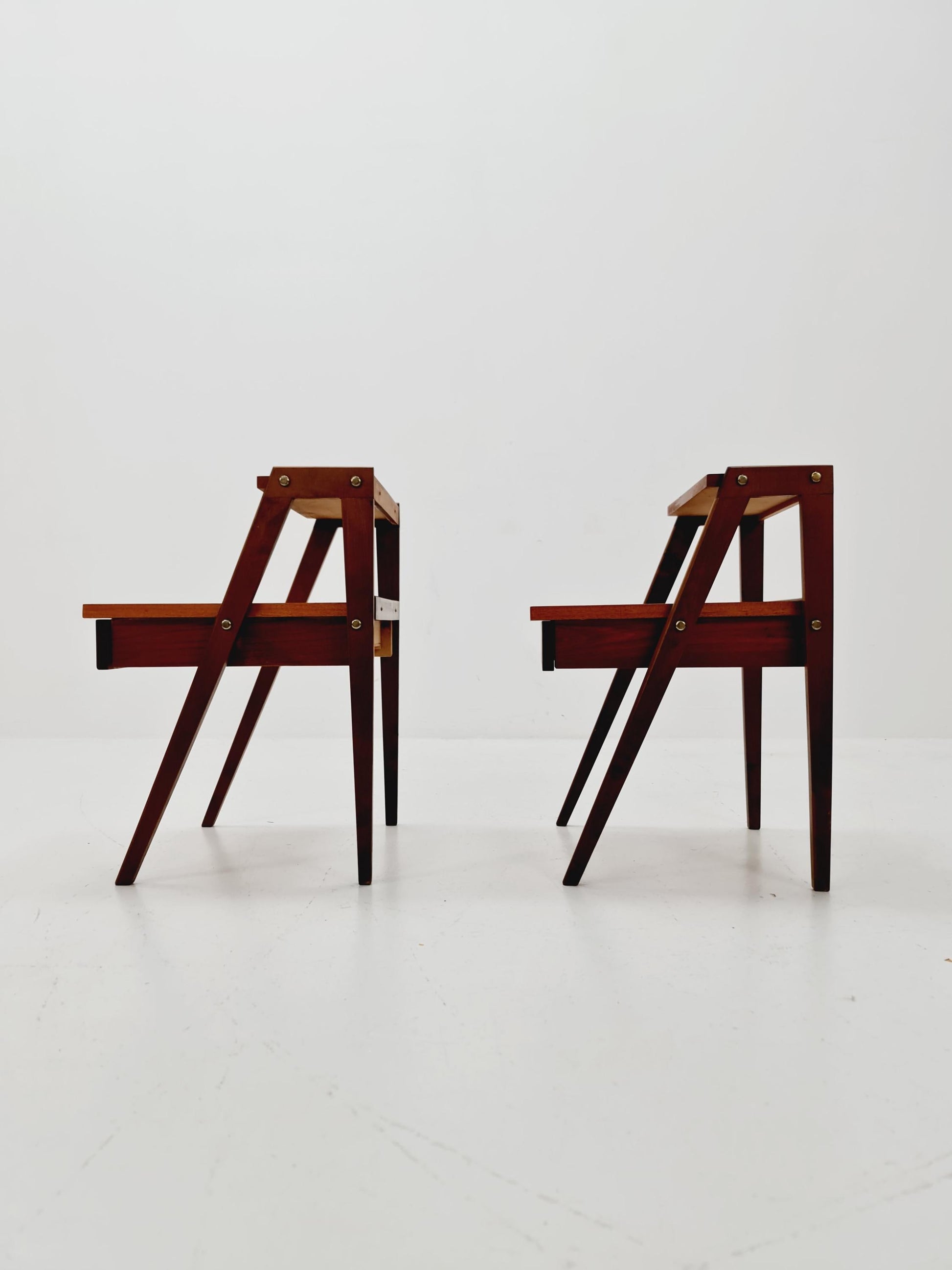 Pair of Danish teak vintage bedside tables/ Night stands, 1960s