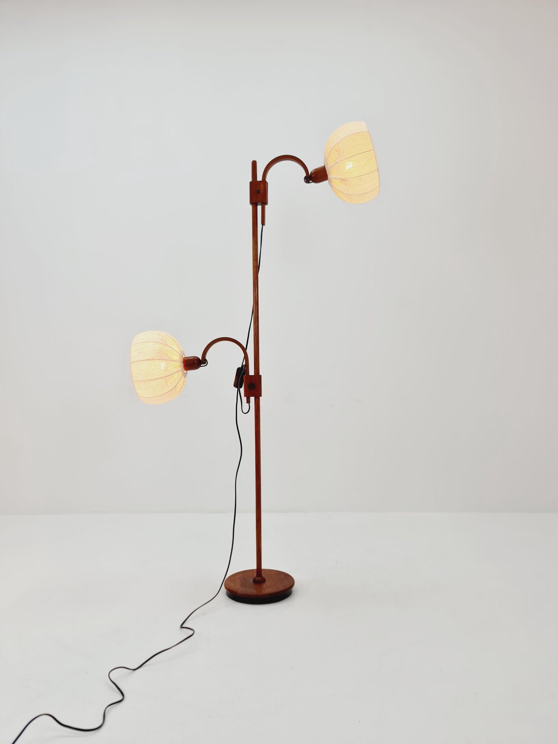 Vintage Danish Teak floor lamp by DOMUS 1970s