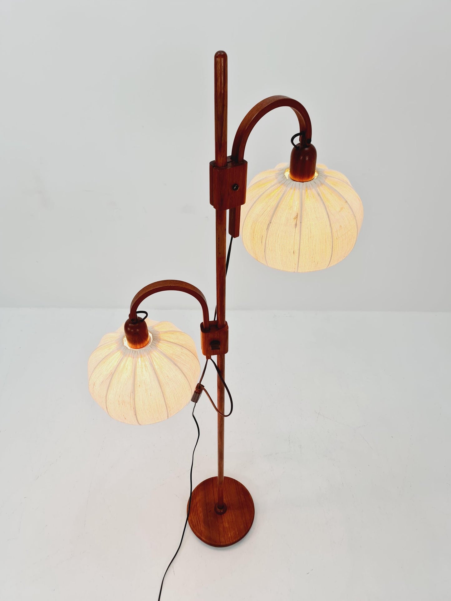 Vintage Danish Teak floor lamp by DOMUS 1970s
