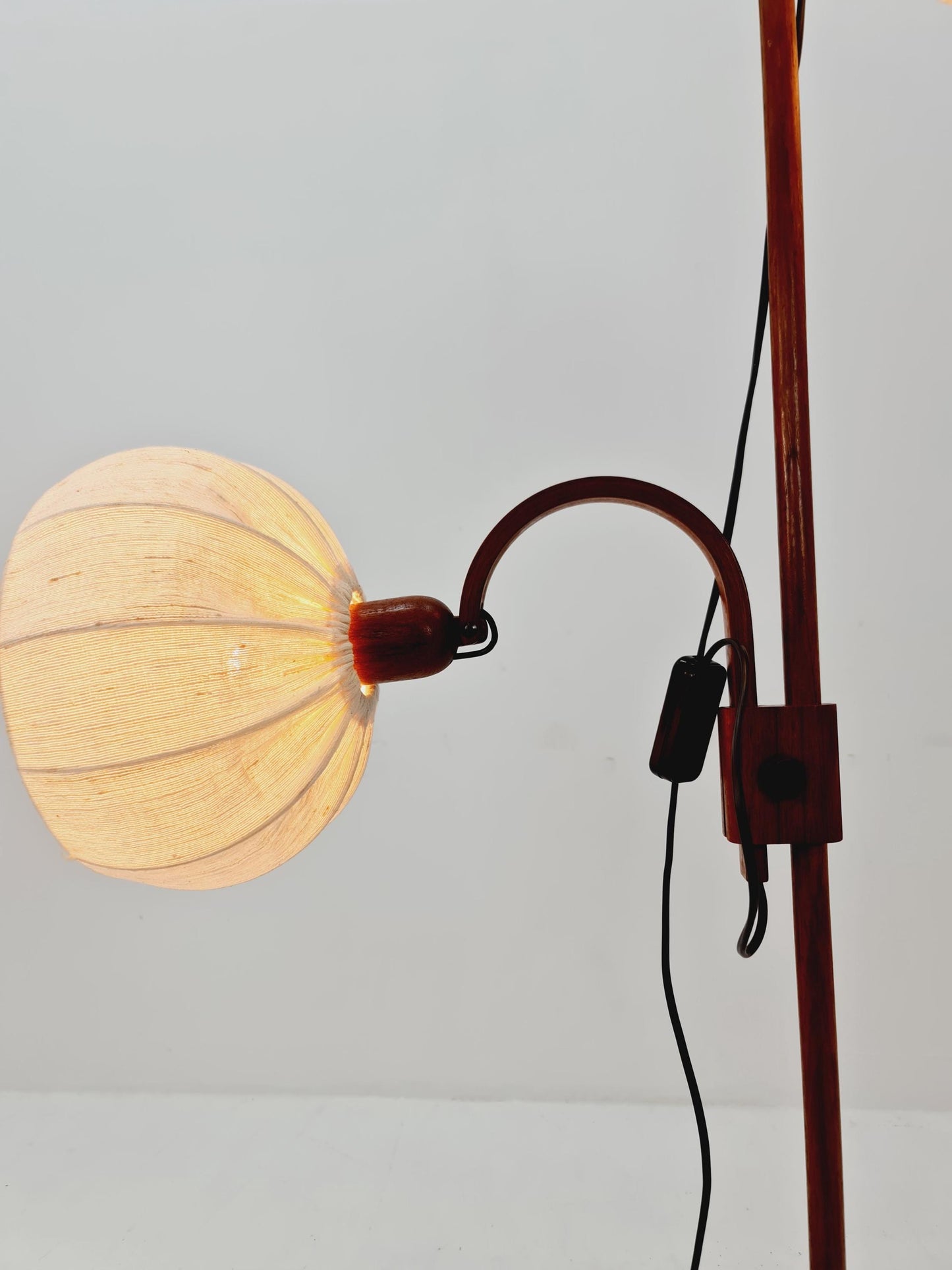 Vintage Danish Teak floor lamp by DOMUS 1970s