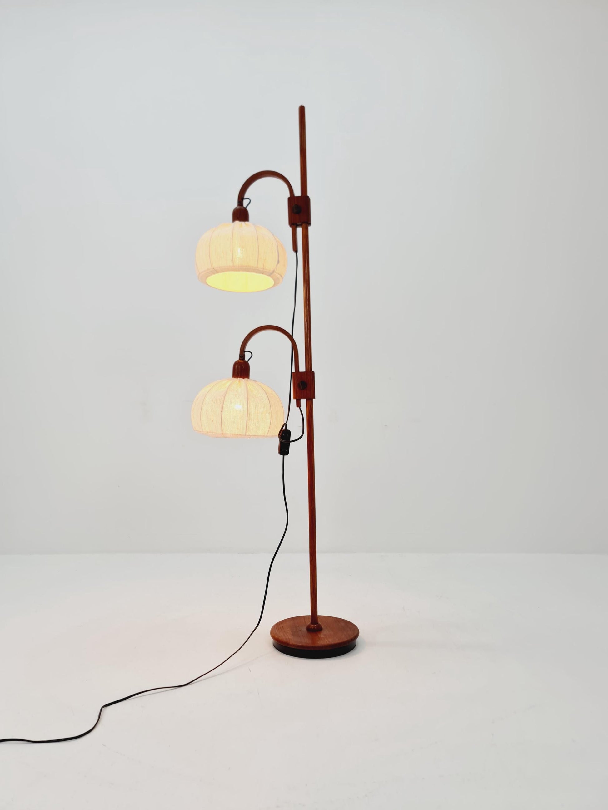Vintage Danish Teak floor lamp by DOMUS 1970s