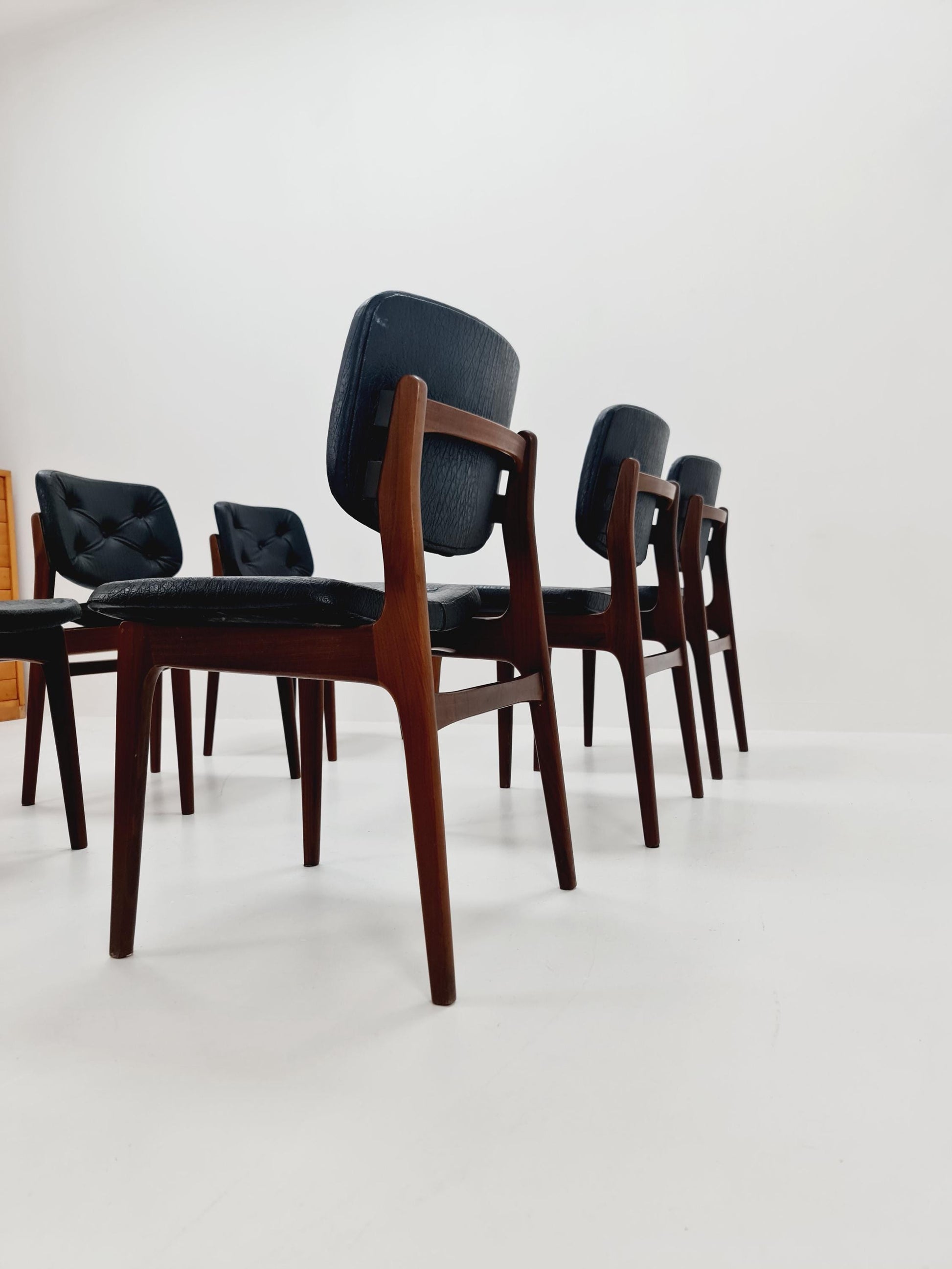 Danish teak dining chairs 1960s, set of 6