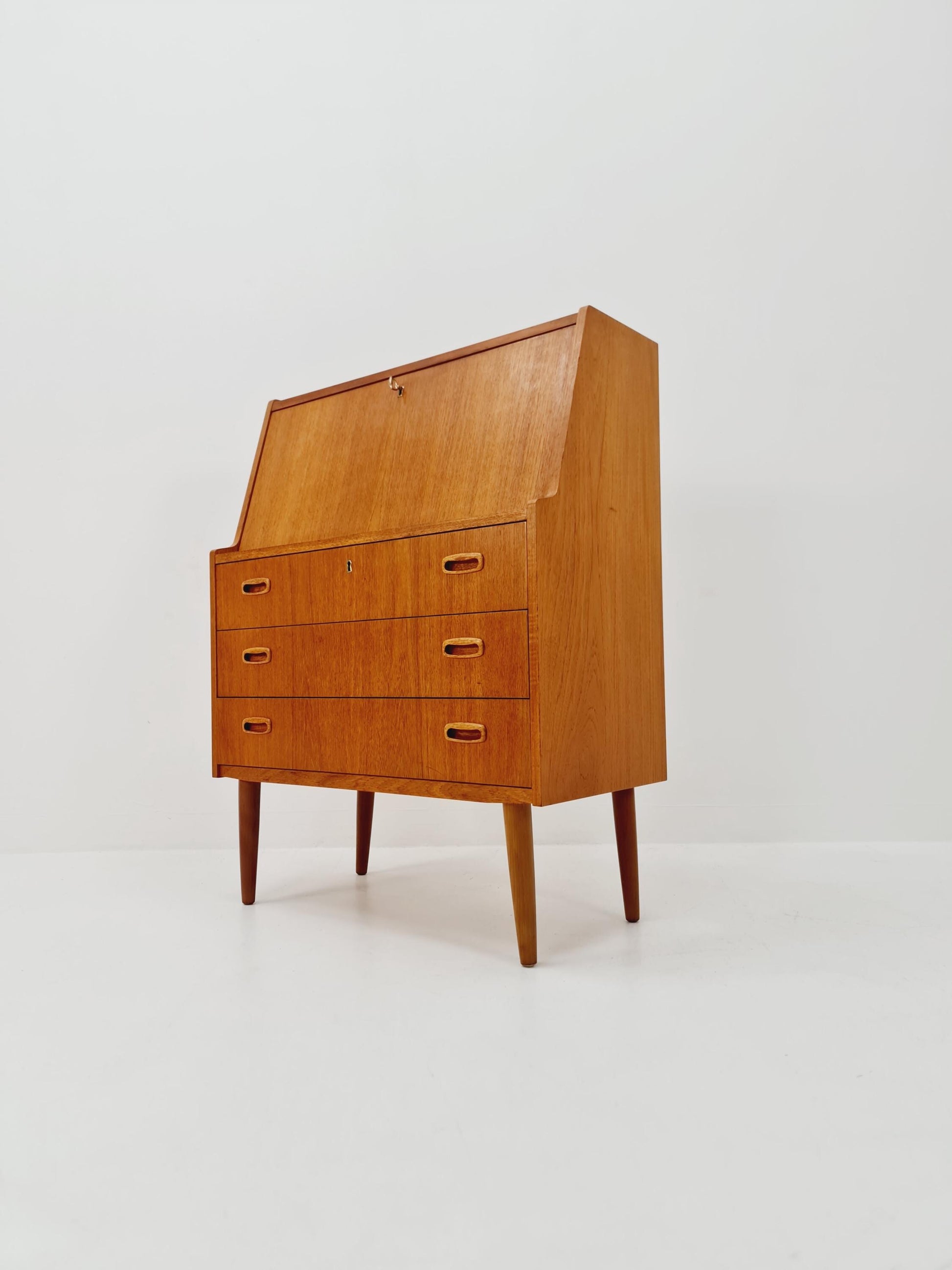 Midcentury Danish vintage teak secretary 1960s