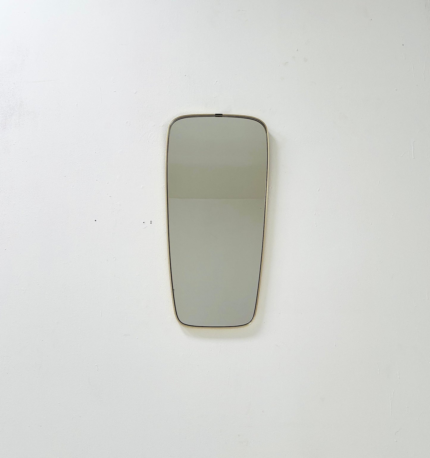 Mid Century asymmetric Original kidney wall mirror by schon form Germany 60s
