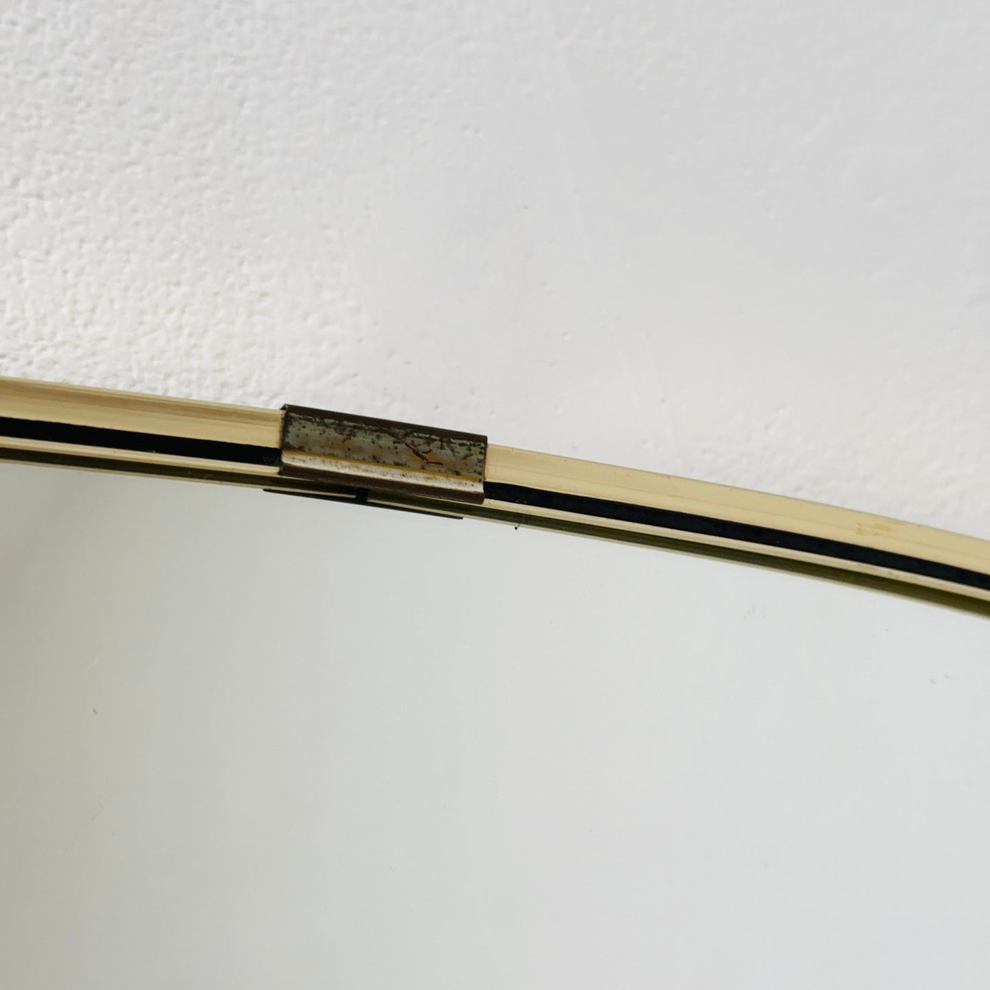 Mid Century asymmetric Original kidney wall mirror by schon form Germany 60s