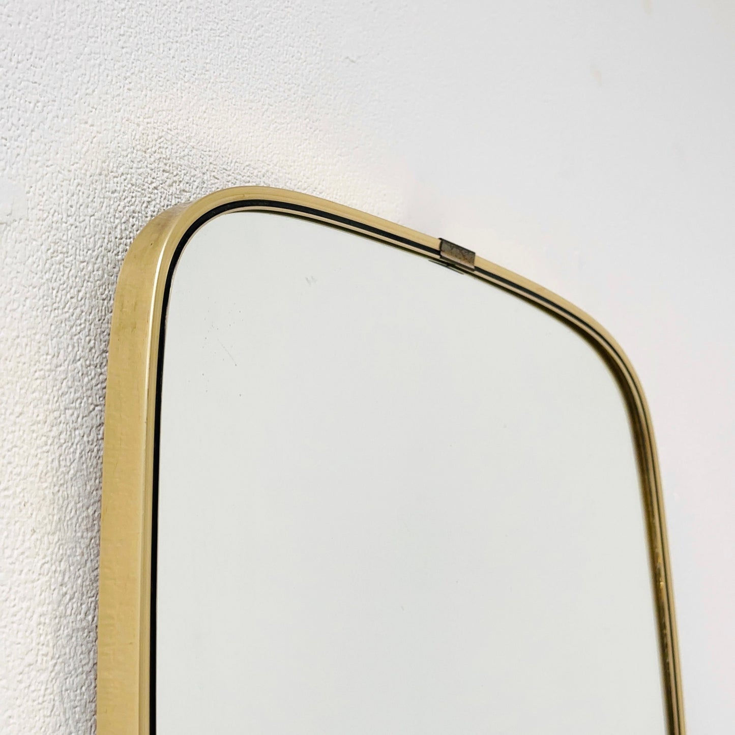 Mid Century asymmetric Original kidney wall mirror by schon form Germany 60s