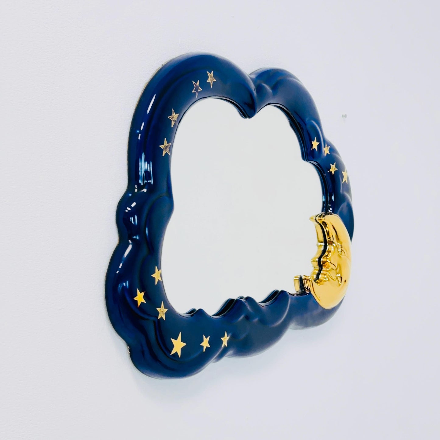 Pop art Cermaic wall mirror by Bassano Italy ABC Chermaishe