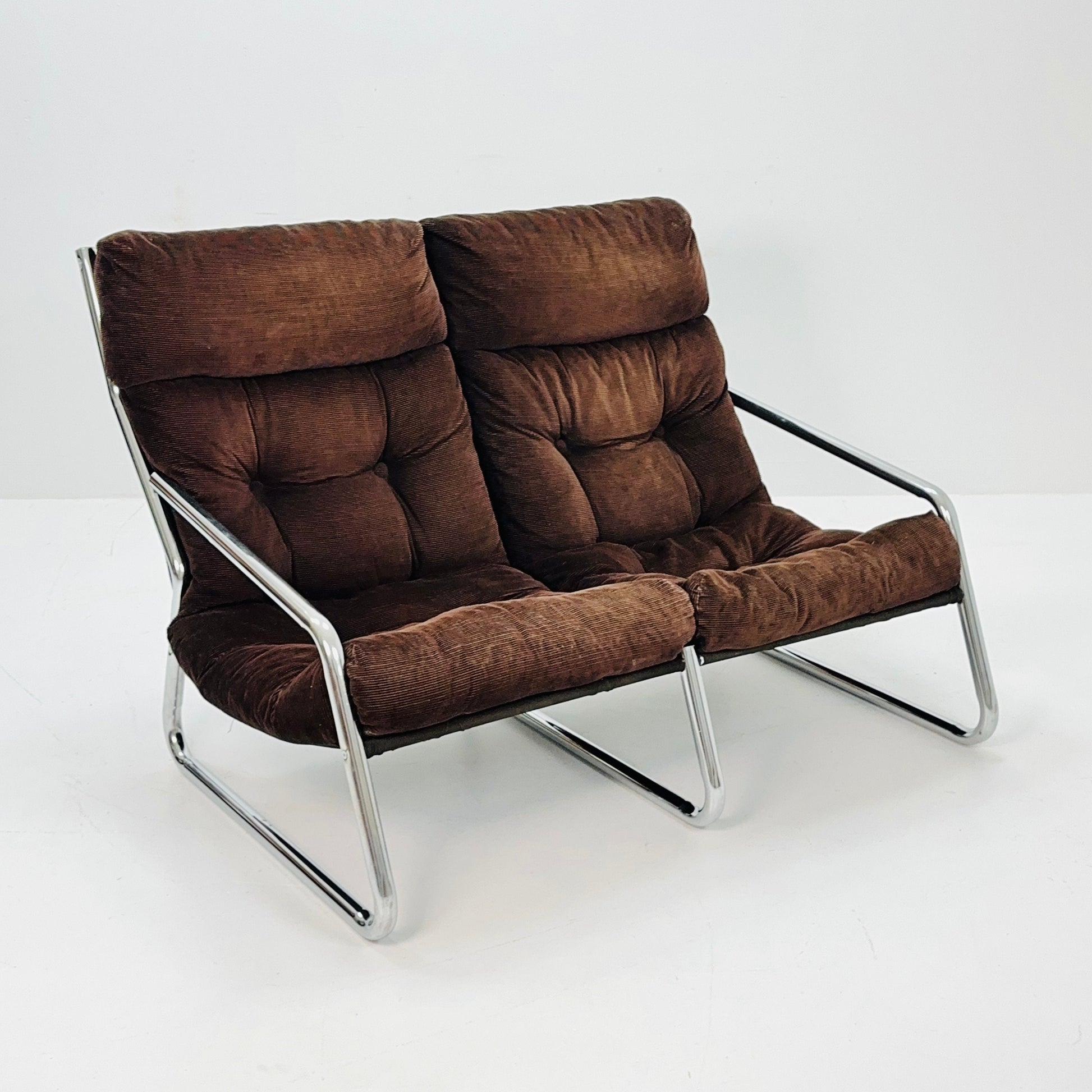 Mid century 2 seats sofa By Gillis Lundgren for Ikea Sweden 1970s