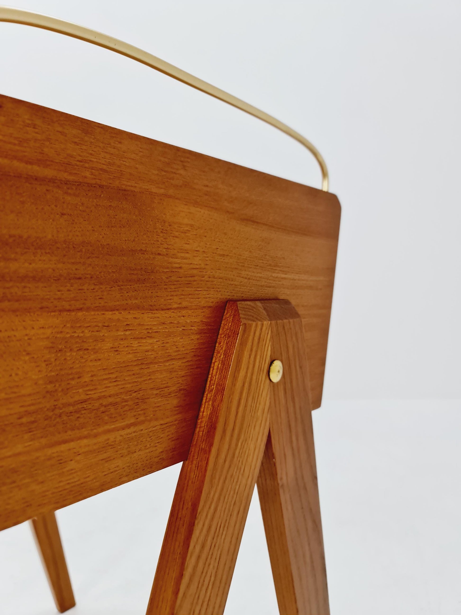 Vintage Ash wood sweing table/ side table cabinet, 1960s