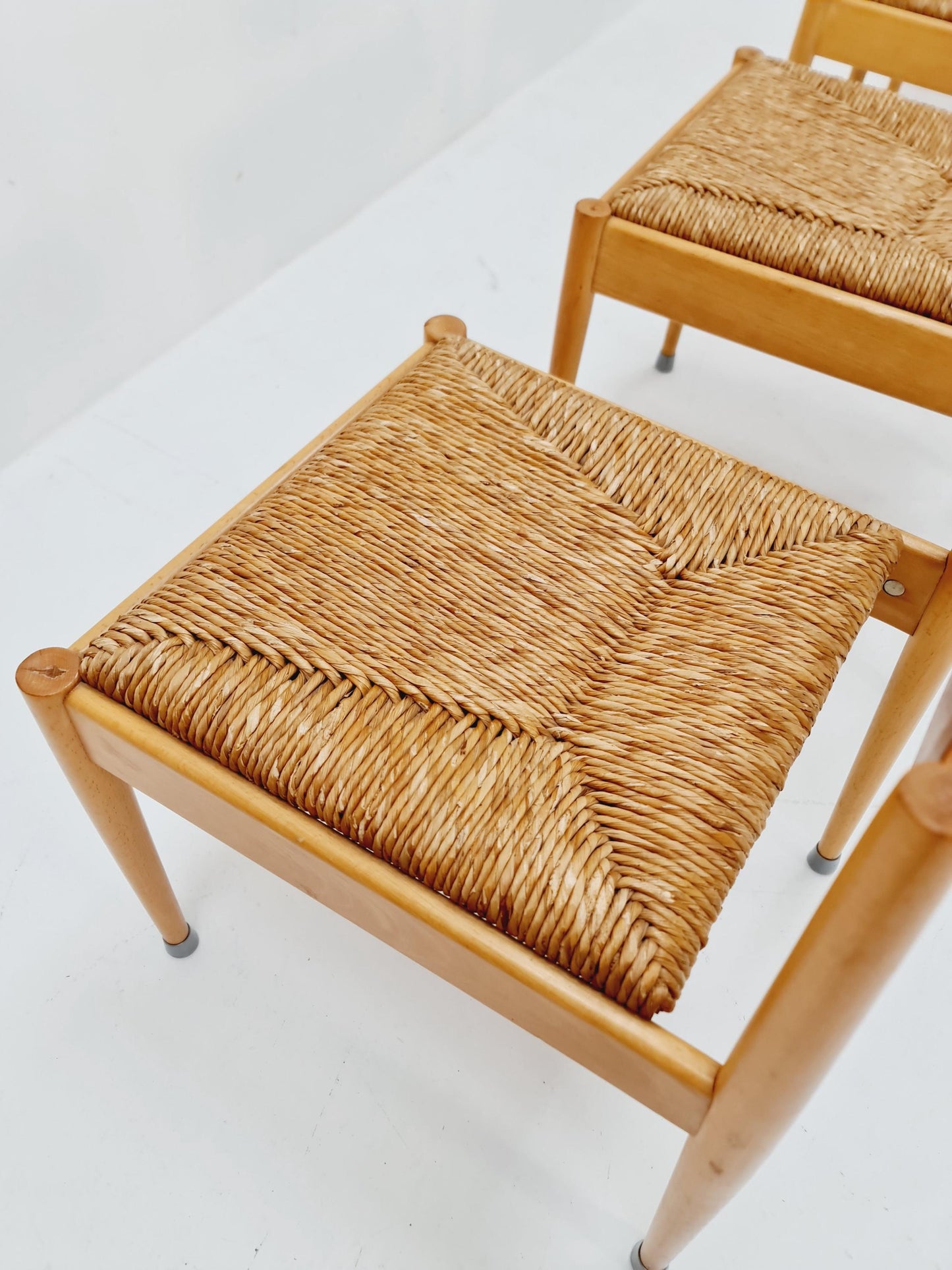 1 of 8 Vintage Teak German Dining Chairs by Egon Eiermann for Wilde and Spieth , 1950s,
