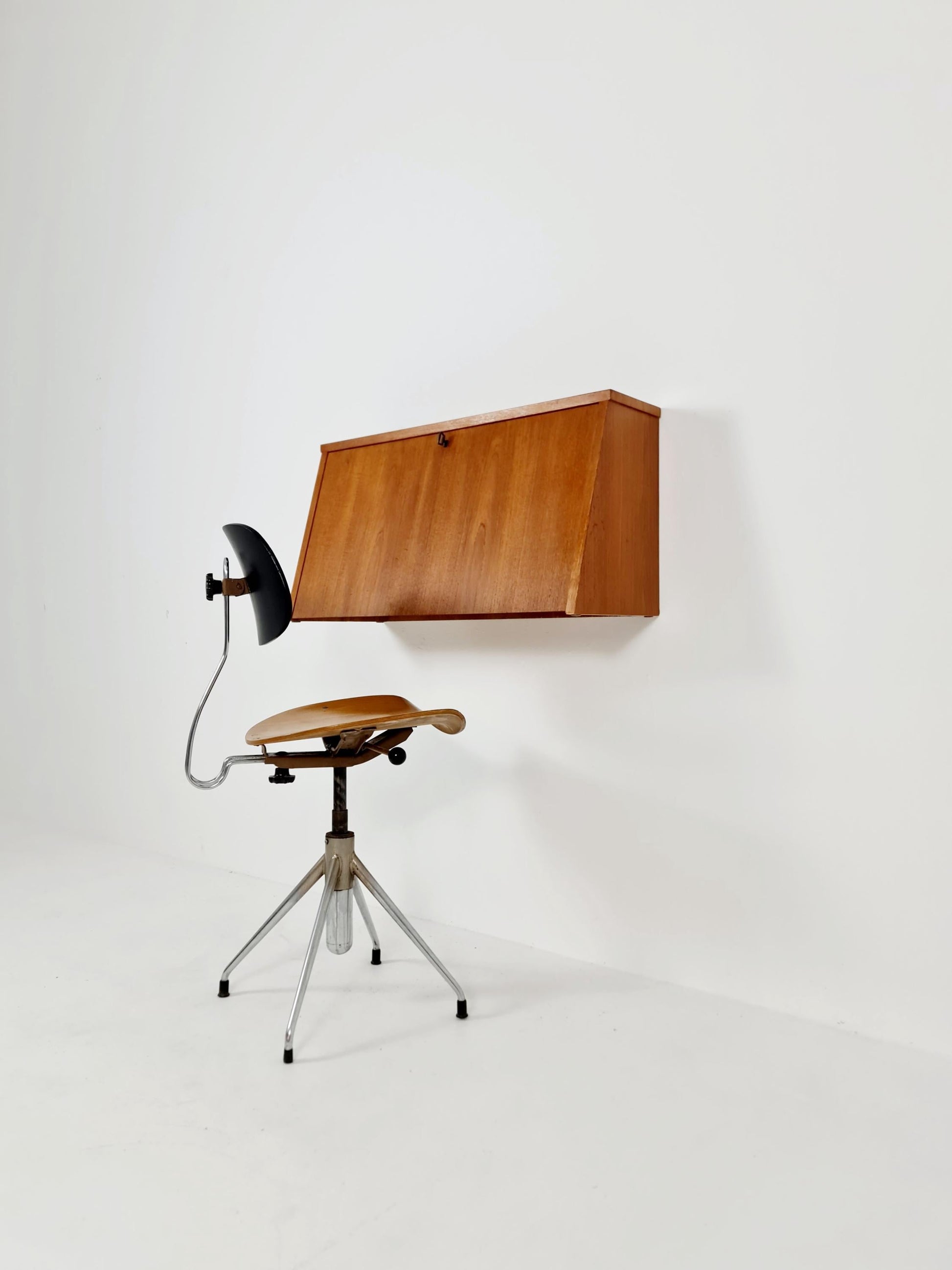 Vintage Danish teak wall hanging Secretary, desk, 1960s