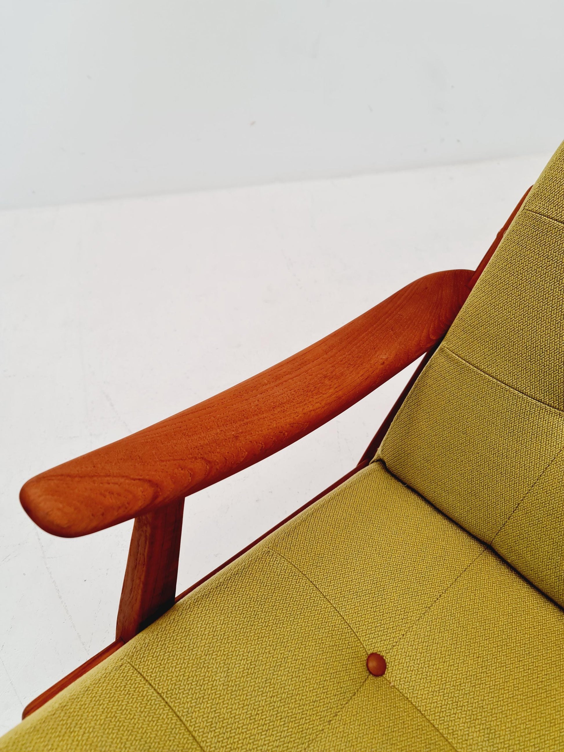 Mid century Scandinavian solid teak Rocking Chair , 1960s