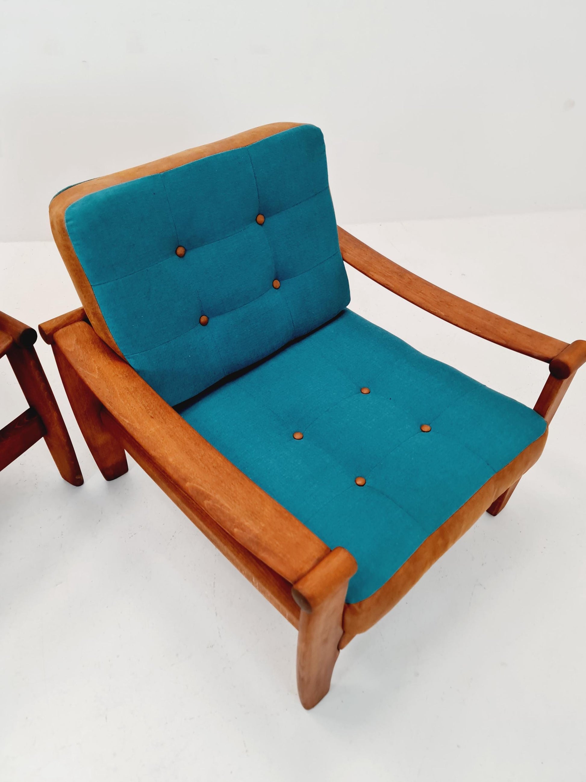 Rare Mid-century pair of German lounge armchair, 1960s