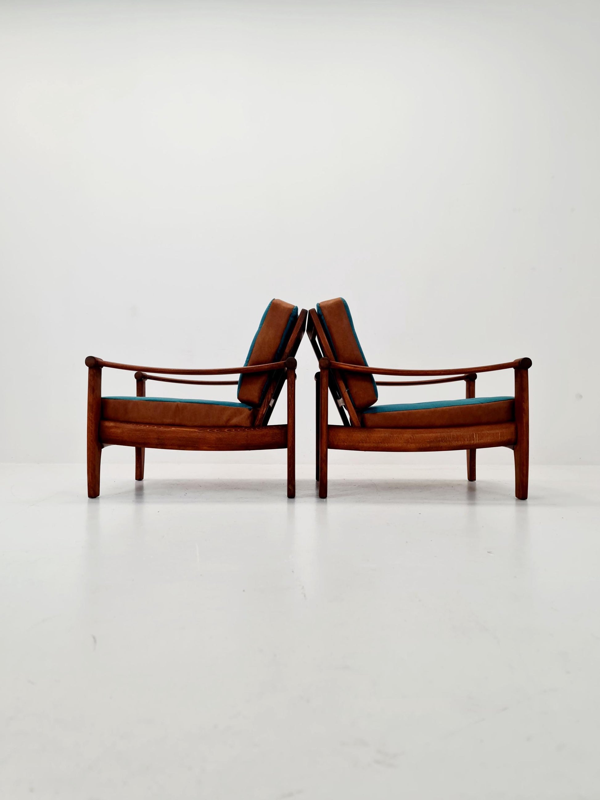 Rare Mid-century pair of German lounge armchair, 1960s