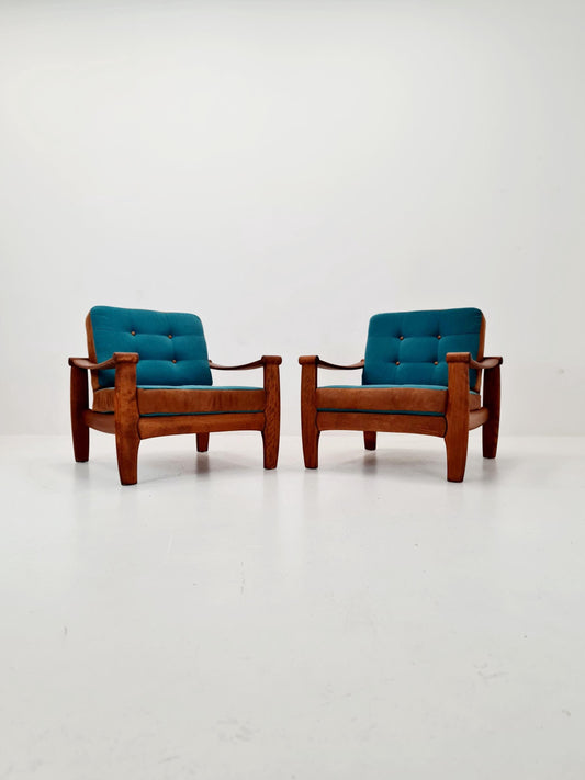 Rare Mid-century pair of German lounge armchair, 1960s