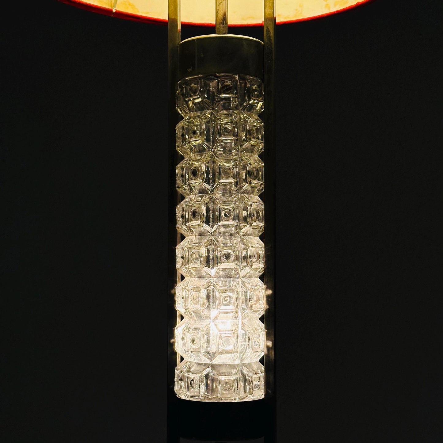 Space age German red floor lamp by Richard Essig, 1970s