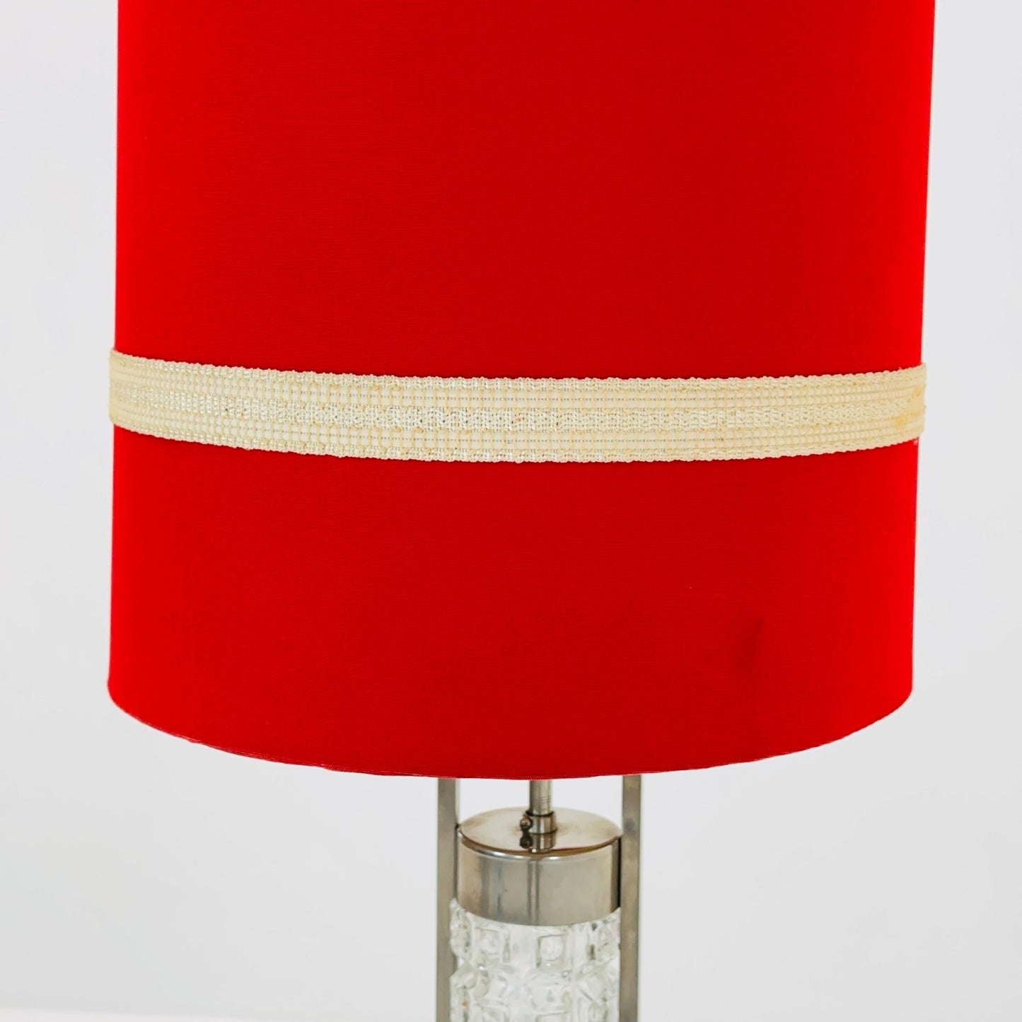 Space age German red floor lamp by Richard Essig, 1970s