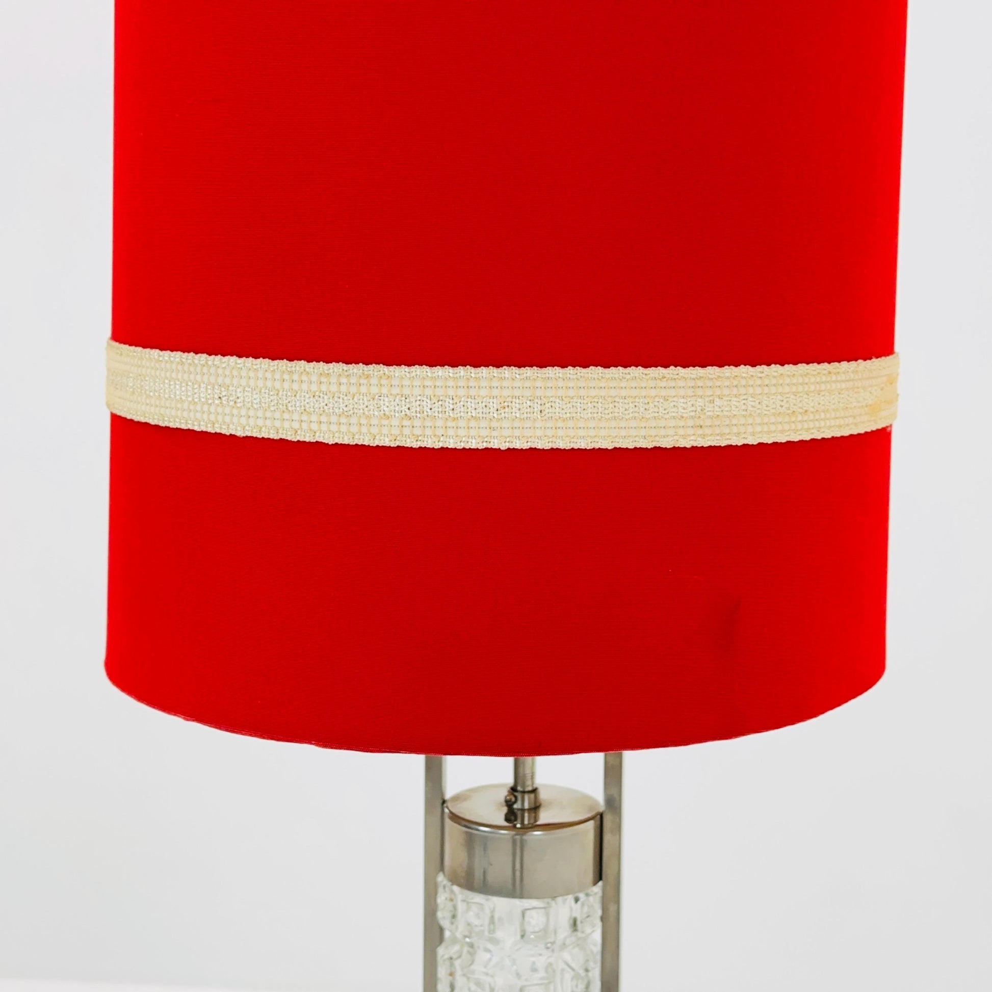 Space age German red floor lamp by Richard Essig, 1970s
