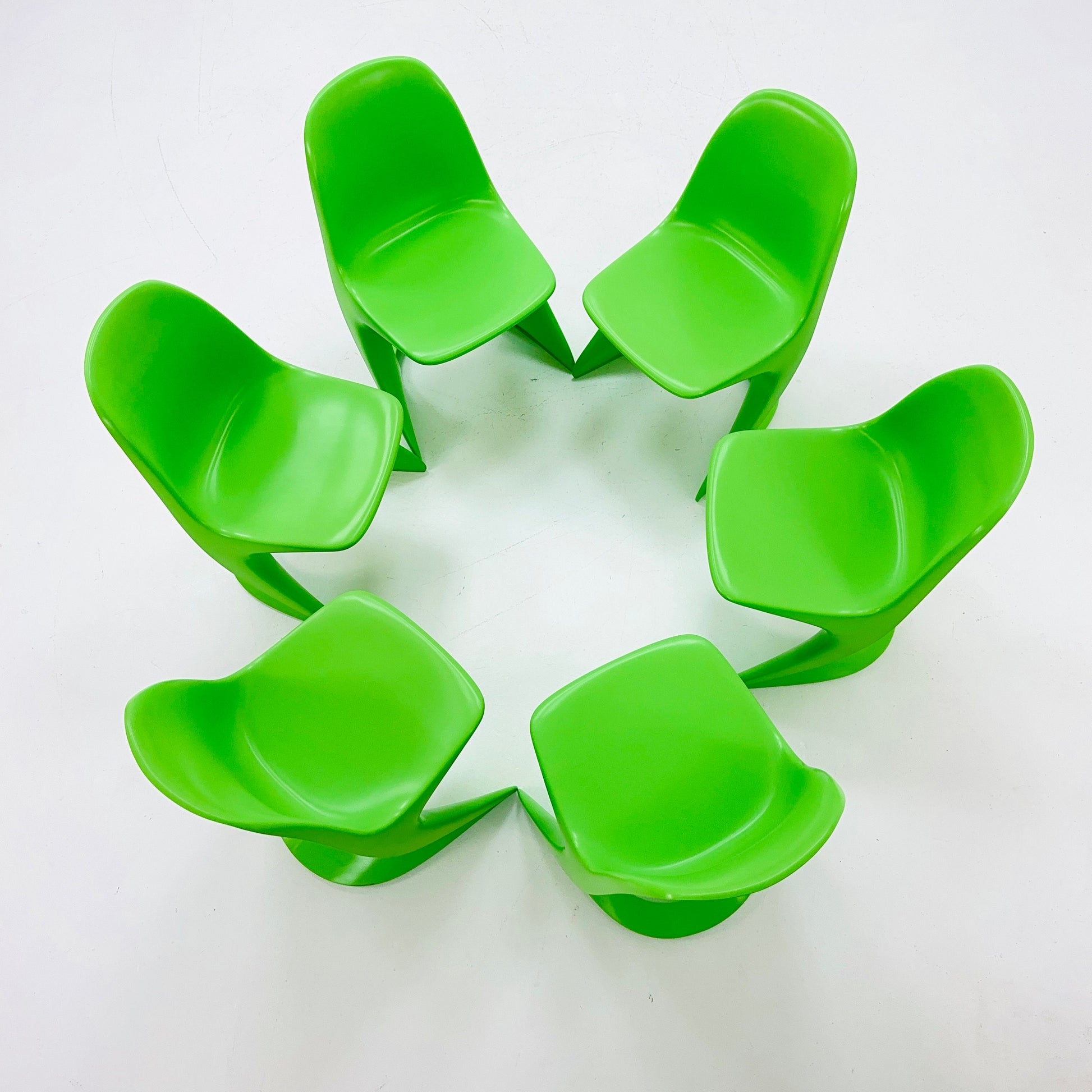 Set of 6 Space age Casalino chairs by Alexander Begge for Casala, West Germany 2007