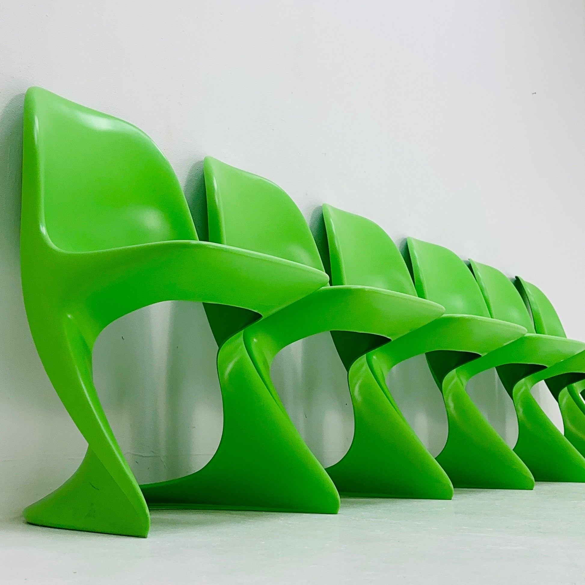 Set of 6 Space age Casalino chairs by Alexander Begge for Casala, West Germany 2007