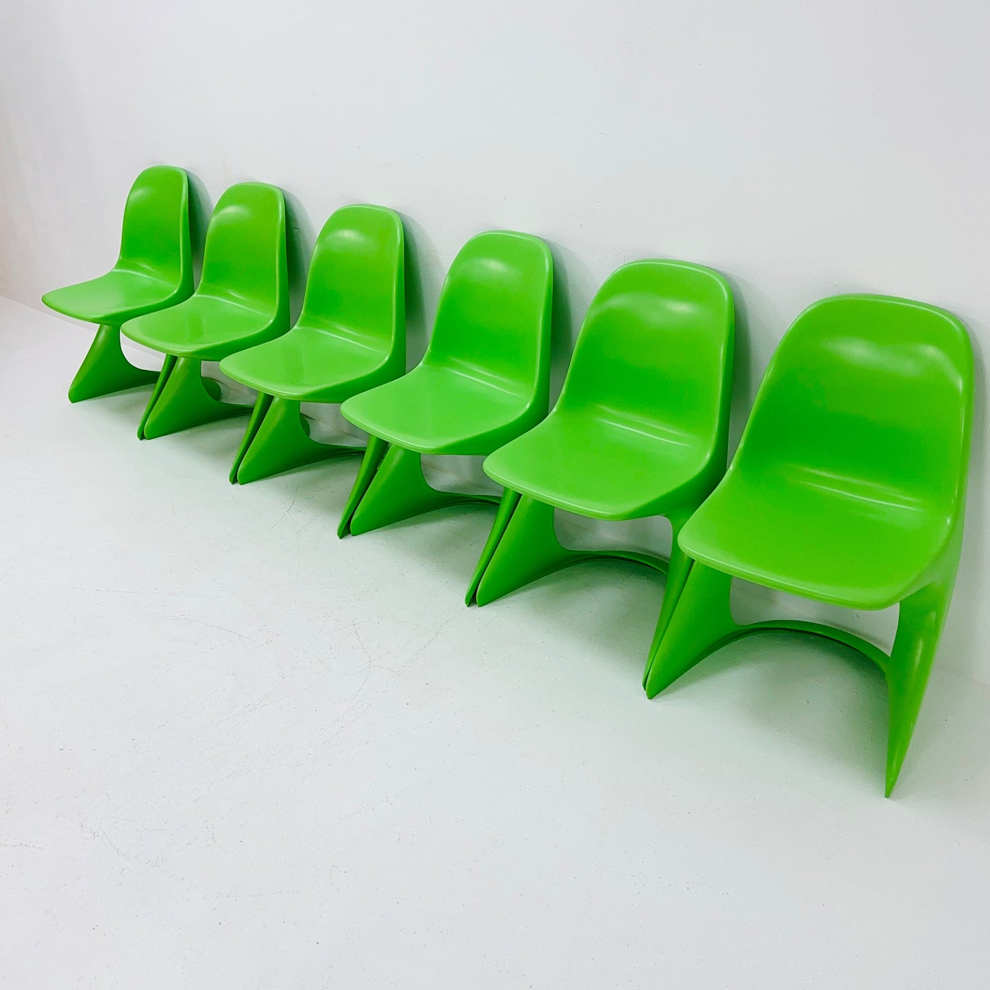 Set of 6 Space age Casalino chairs by Alexander Begge for Casala, West Germany 2007