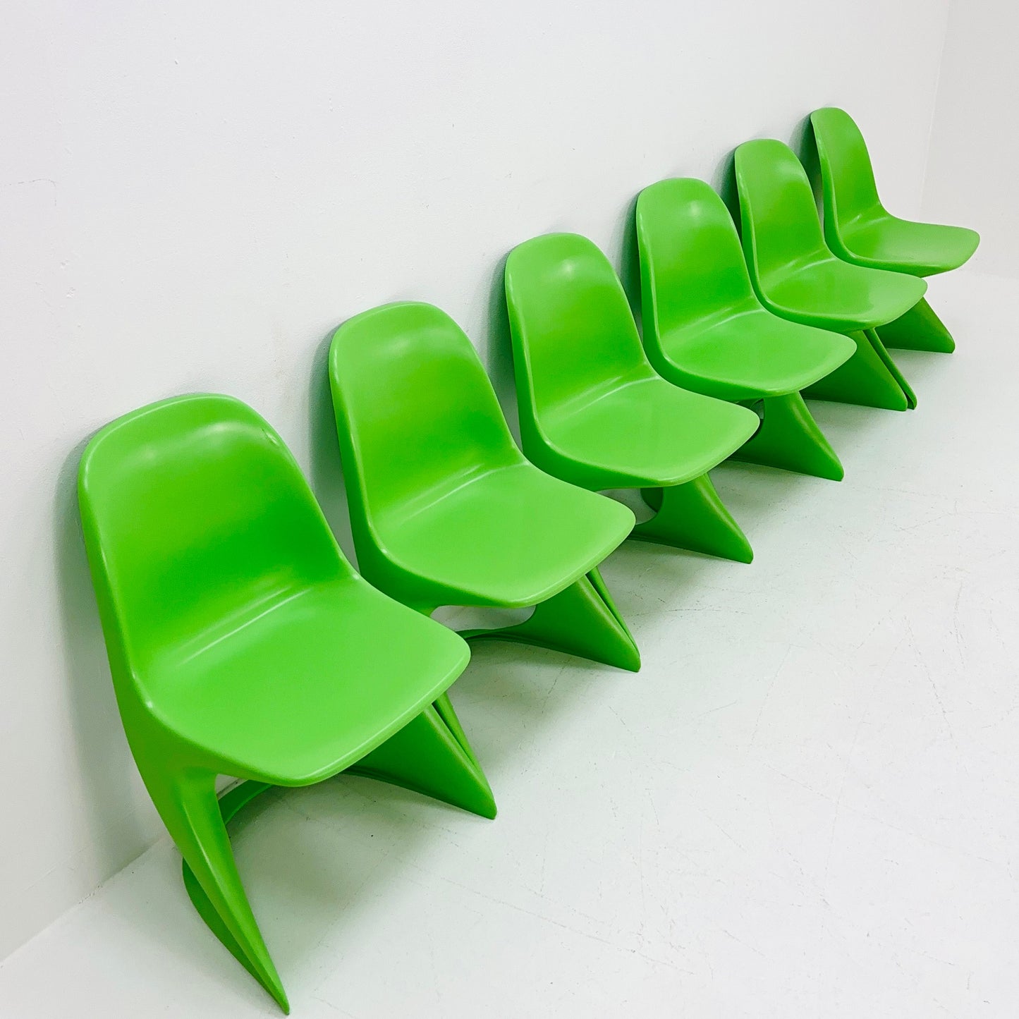 Set of 6 Space age Casalino chairs by Alexander Begge for Casala, West Germany 2007