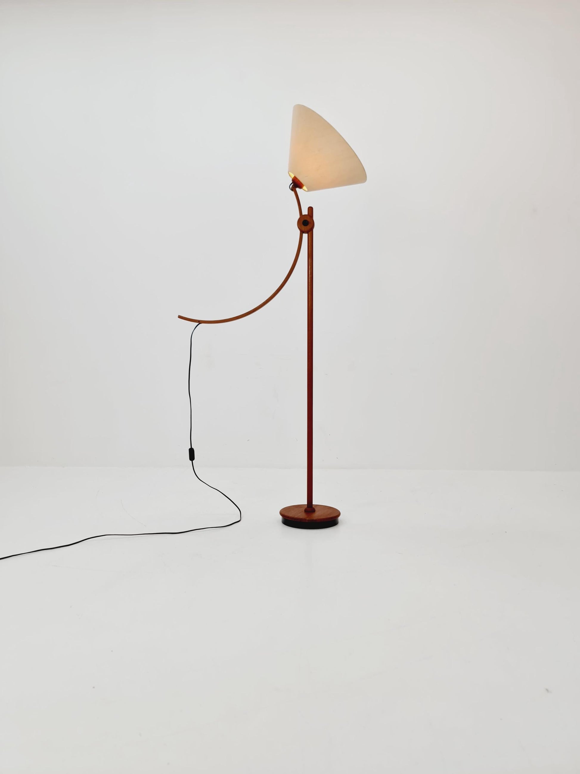 Vintage Danish Teak floor lamp by DOMUS 1970s