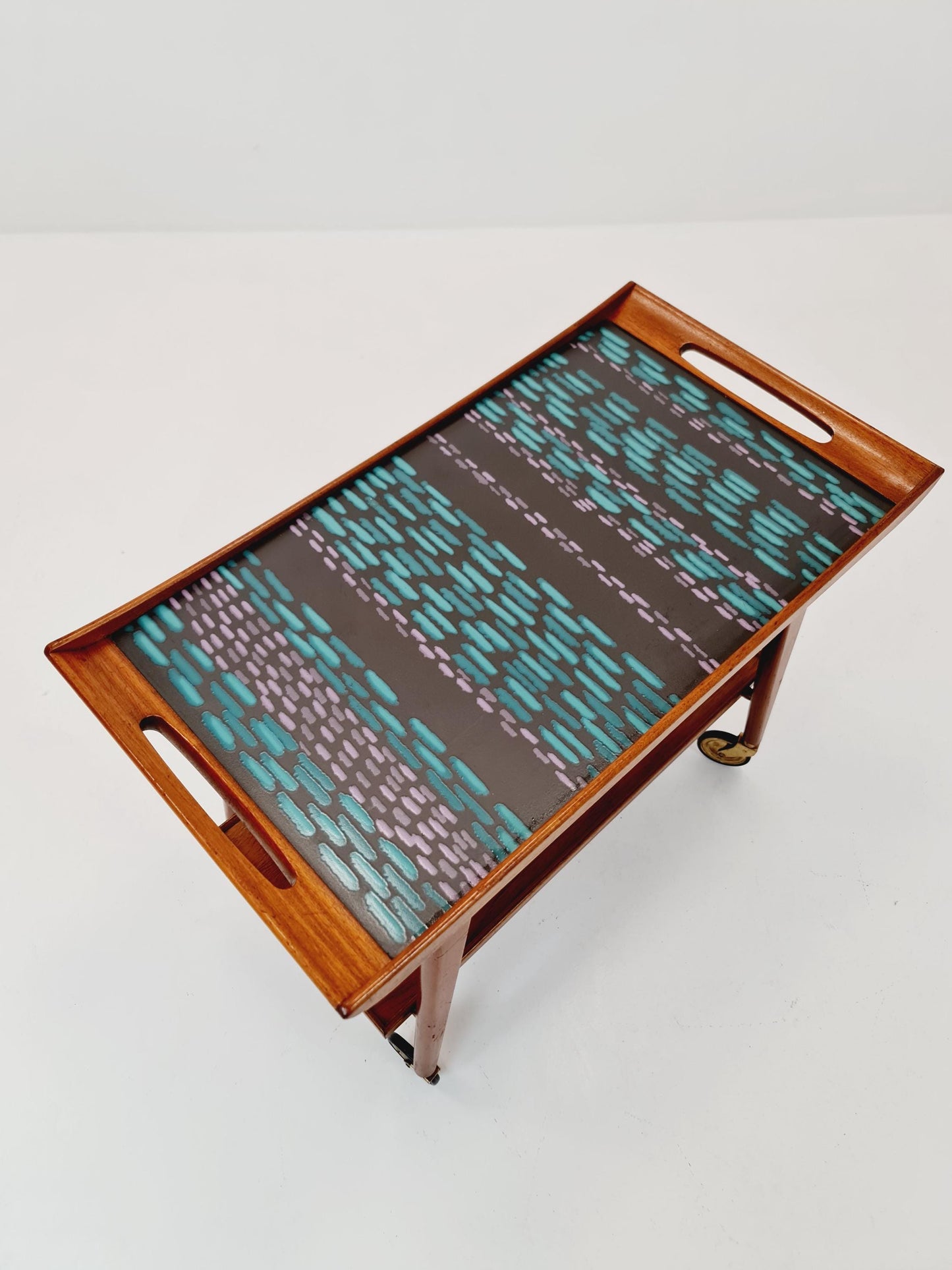 Original german vintage trolley mid century german design bar cart For Opal from the 1950s