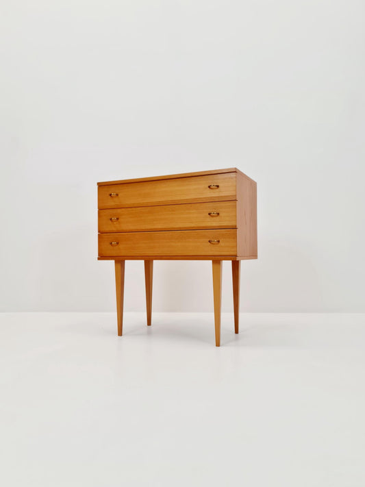 Midcentury German vintage ash chest of drawers 1960s