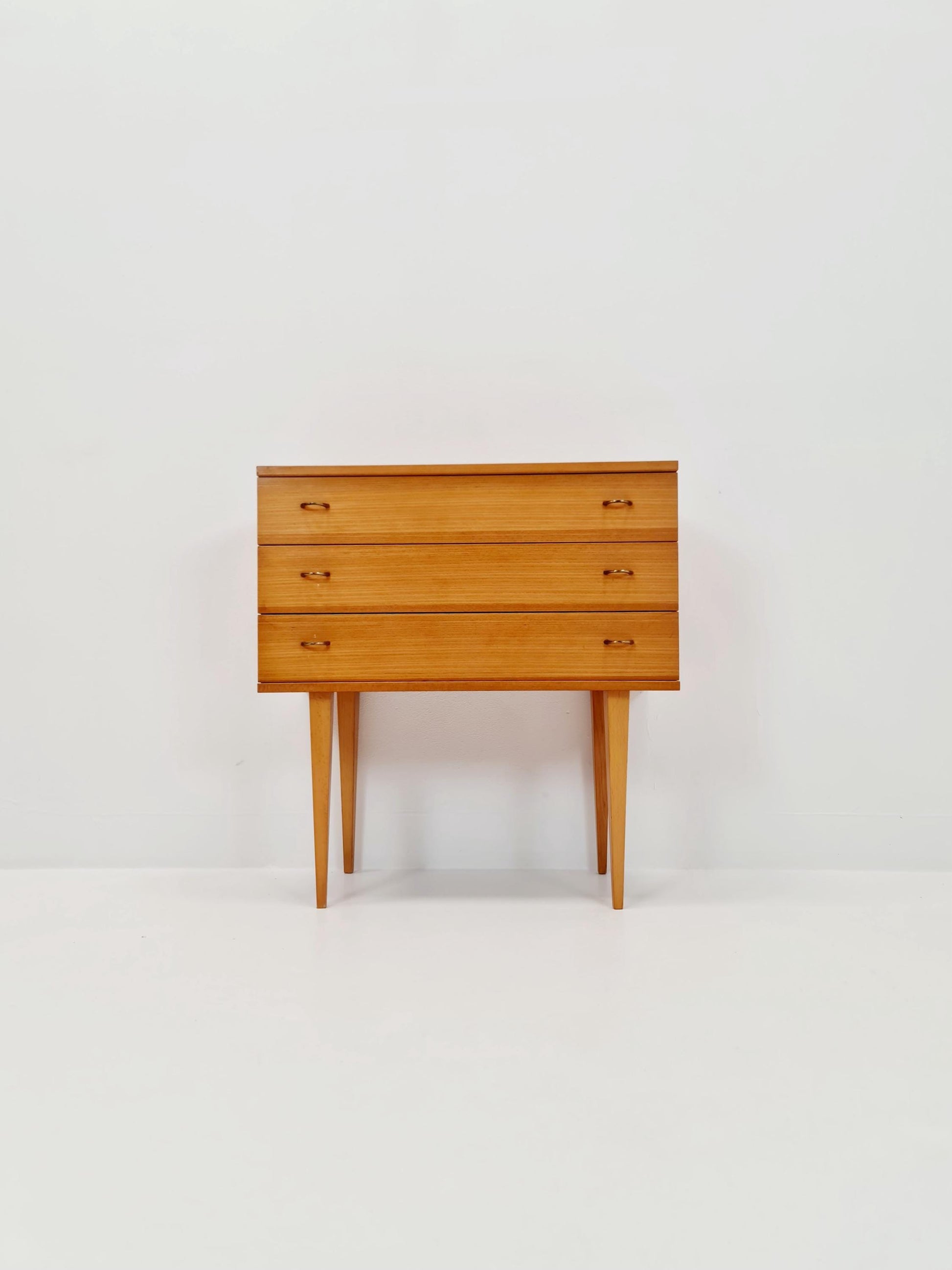 Midcentury German vintage ash chest of drawers 1960s