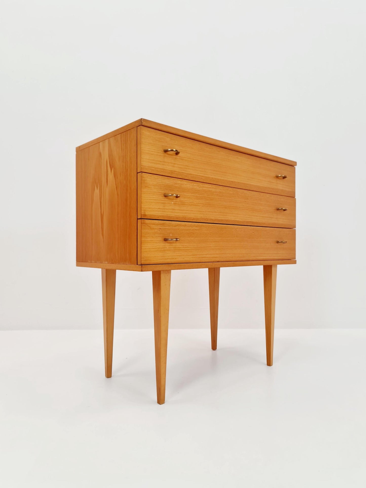 Midcentury German vintage ash chest of drawers 1960s