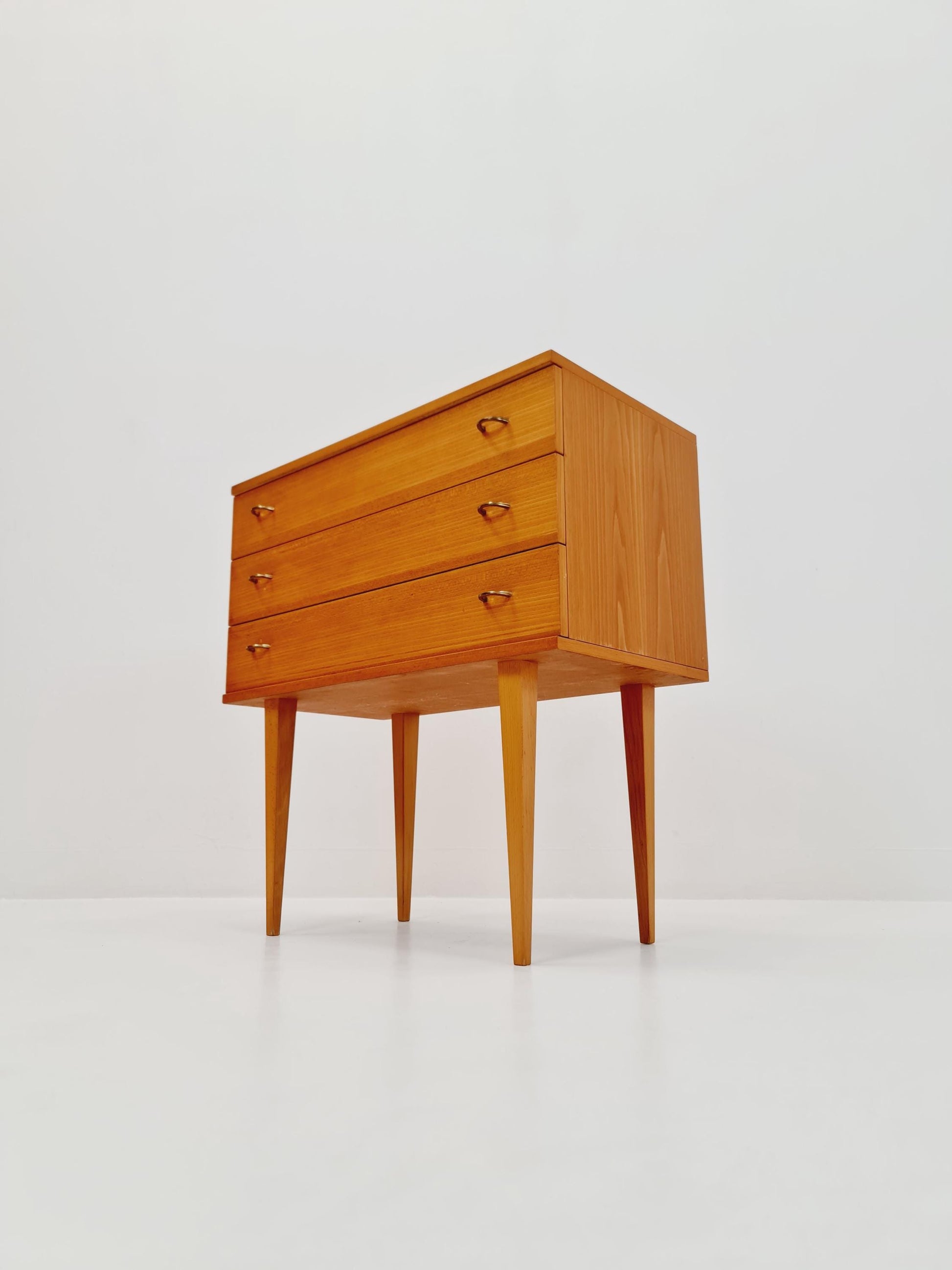 Midcentury German vintage ash chest of drawers 1960s