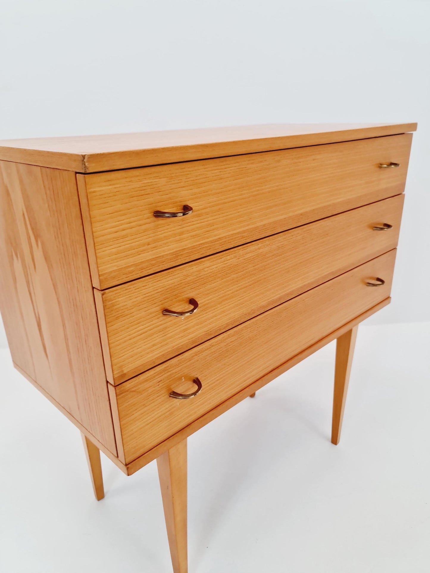 Midcentury German vintage ash chest of drawers 1960s
