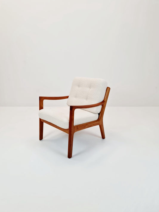Mid-century Rare Danish teak lounge chair/ Easy chair by Grete Jalk For France &Son , 1960s
