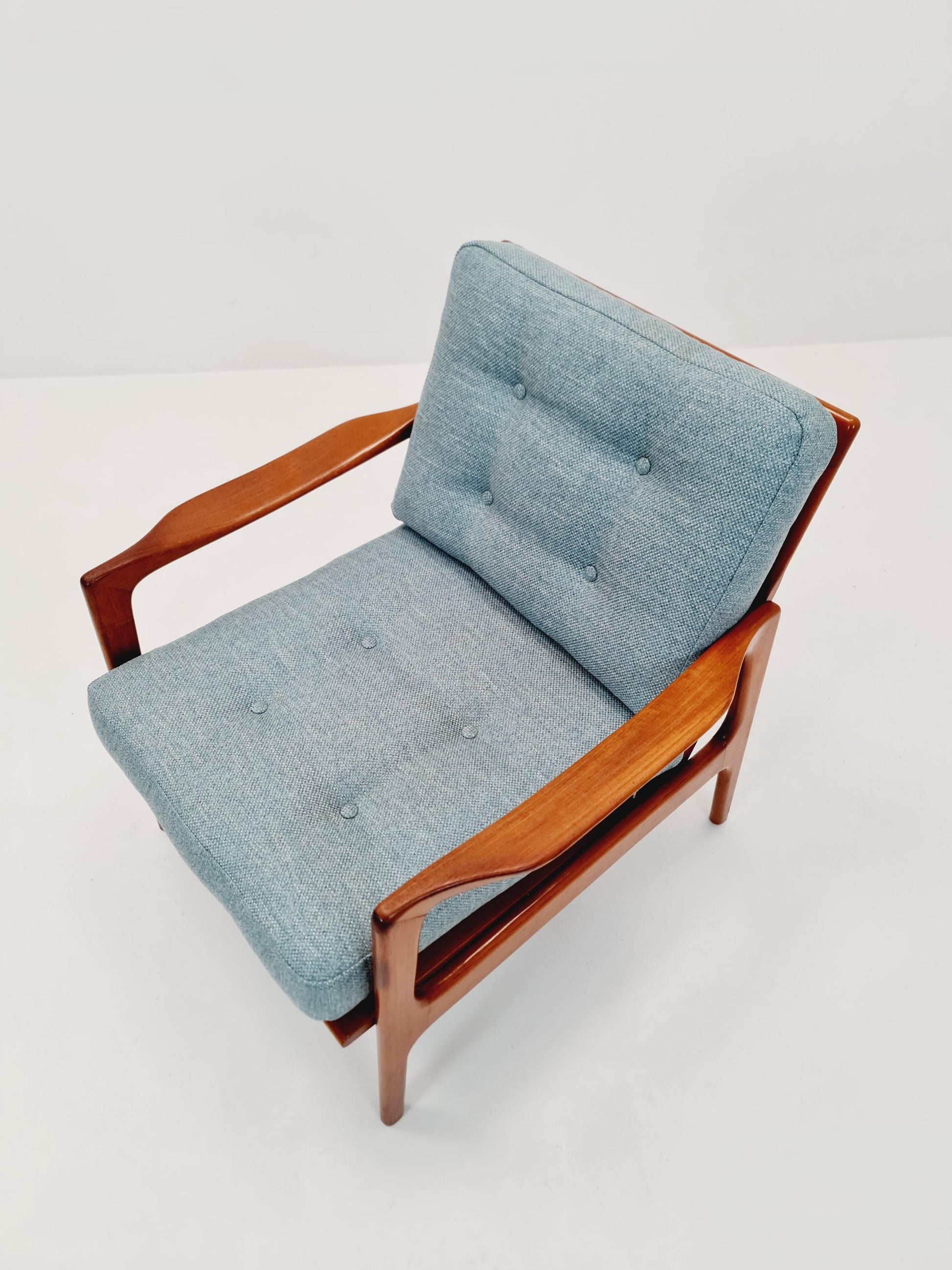 Mid Century Solid teak lounge chair/ Easy chair , 1960s