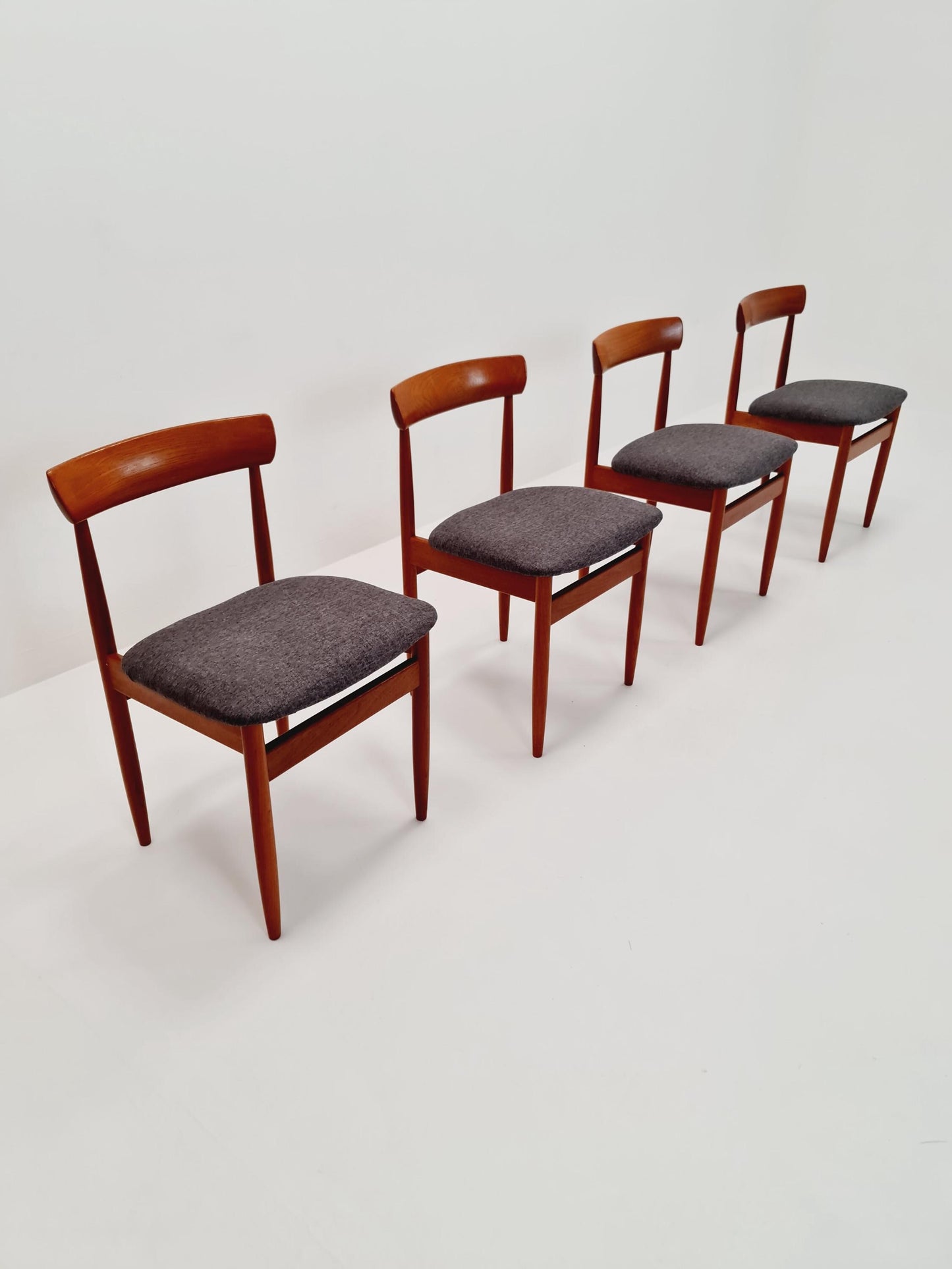 Vintage Danish solid teak dining chairs By farsö stolefabrik , 1960s, Set of 4