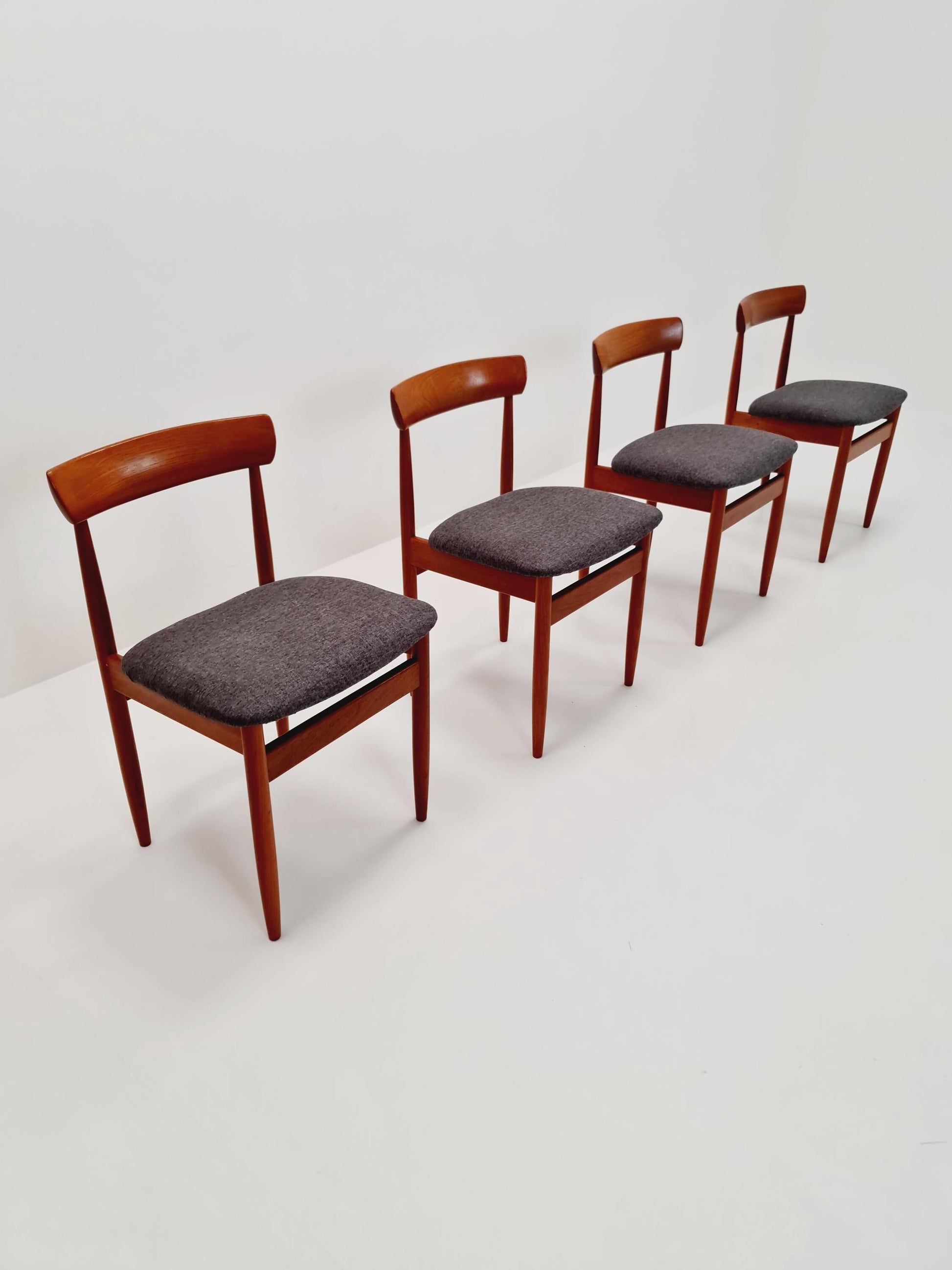 Vintage Danish solid teak dining chairs By farsö stolefabrik , 1960s, Set of 4